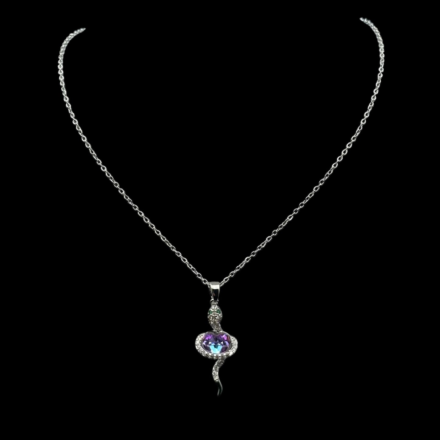 Colier cu pandantiv Venom Silver