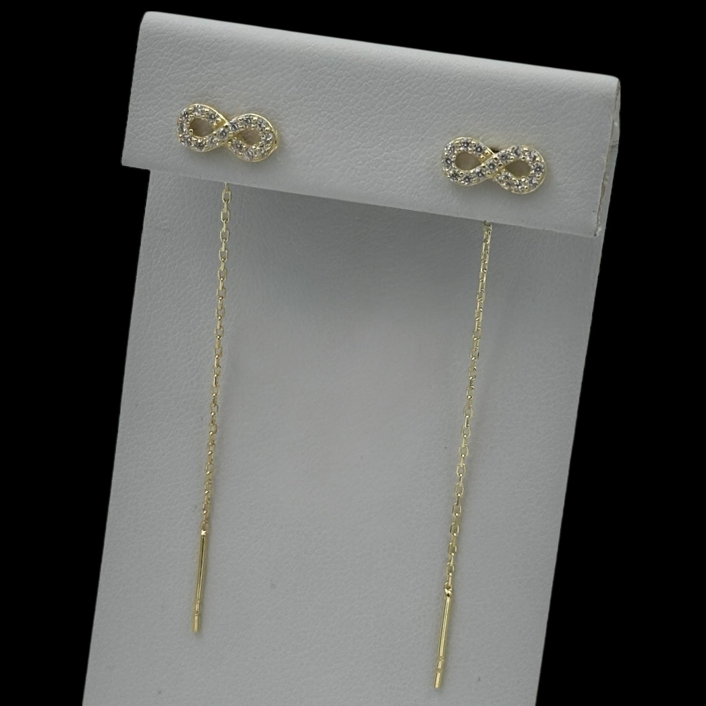 Cercei Infinity Argint Placati cu Aur 14K
