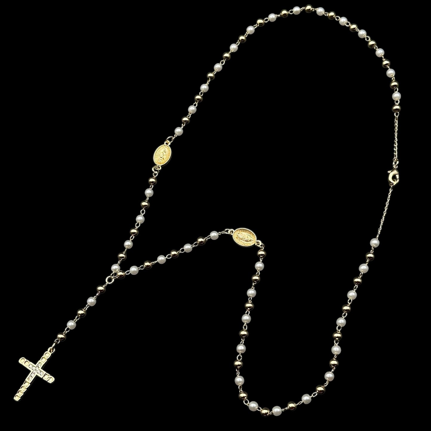 Colier Rosary Divine Placat cu Aur 18K