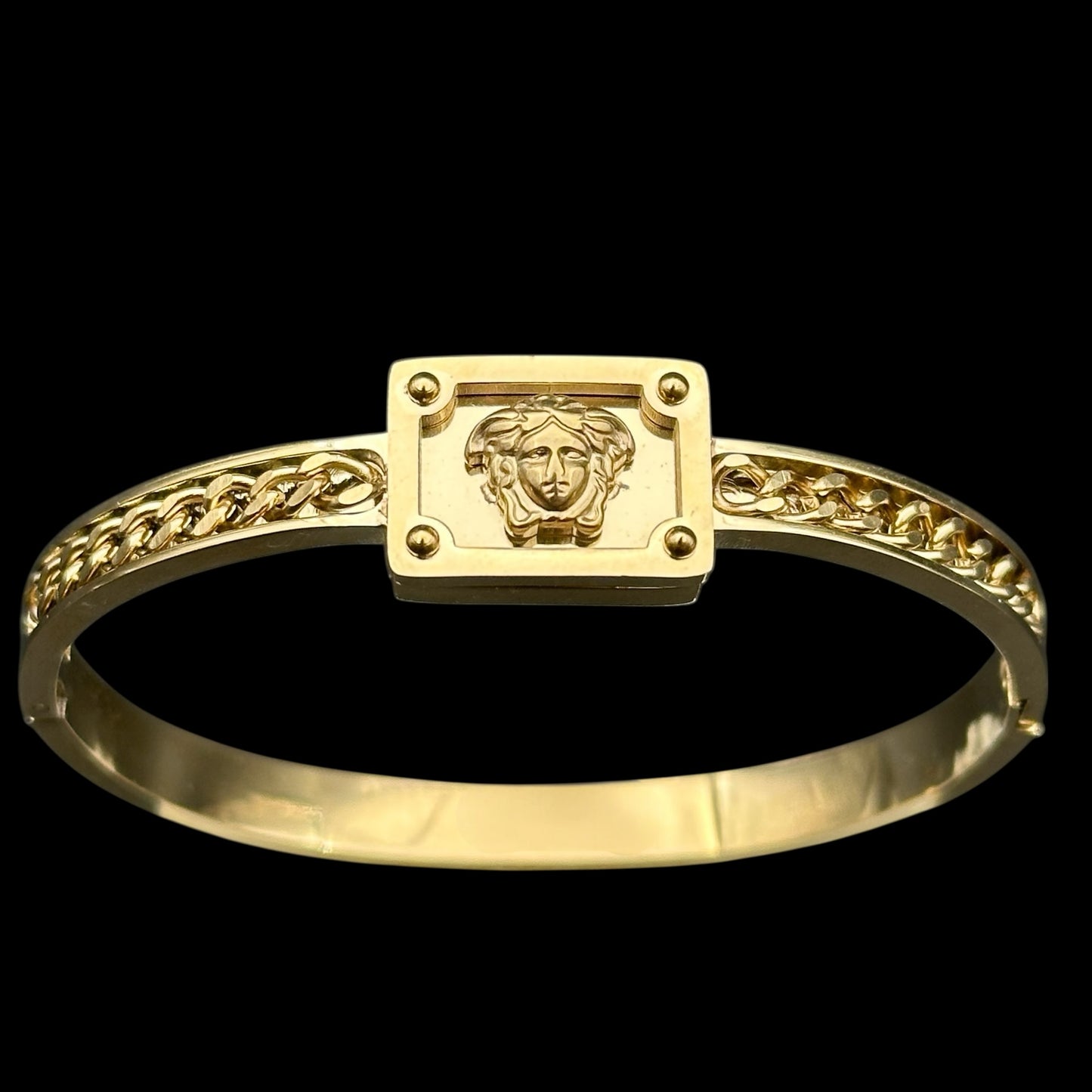 Brățară Fixă Medusa Placată cu Aur 18K