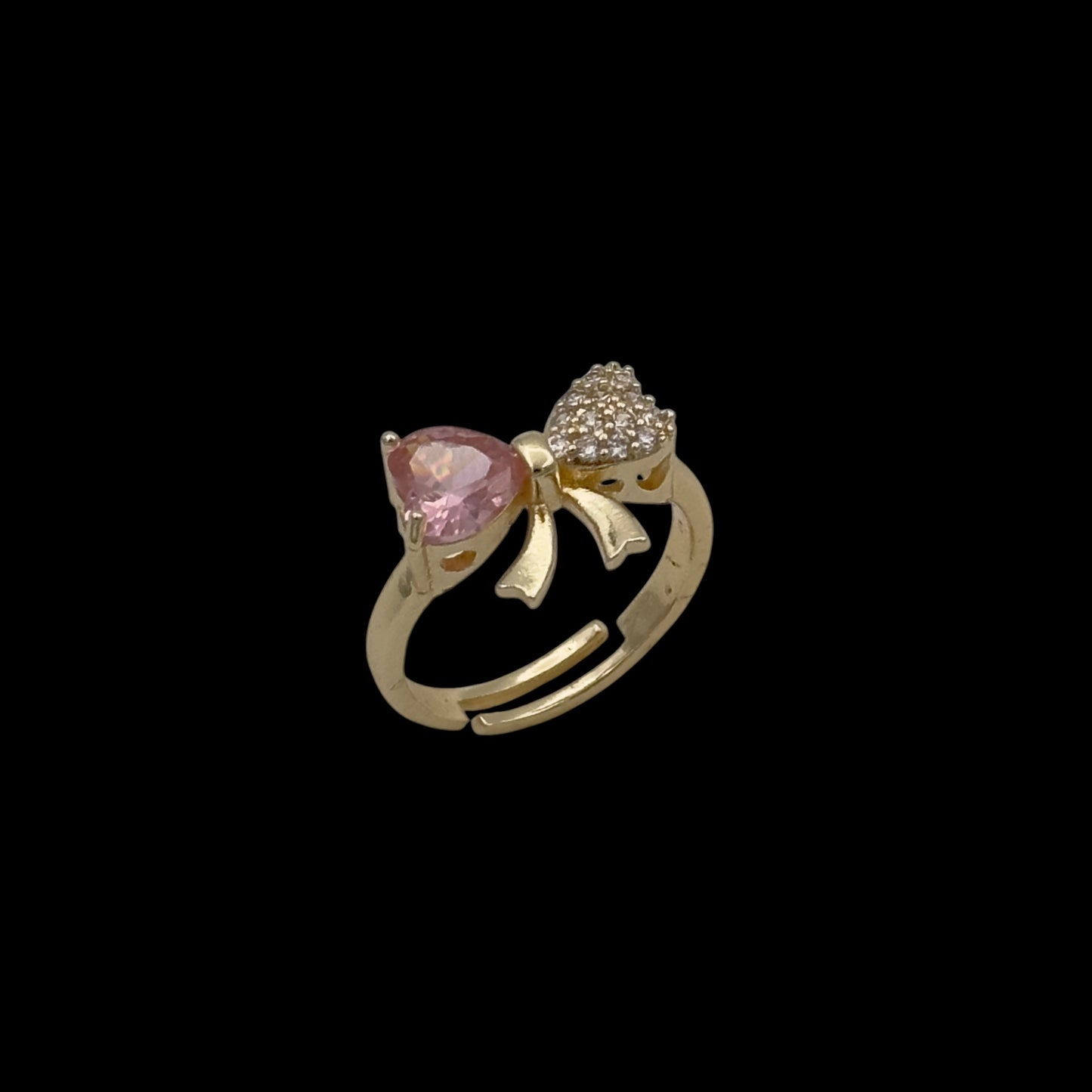 Inel reglabil Fundita Pink Placat cu Aur 18K