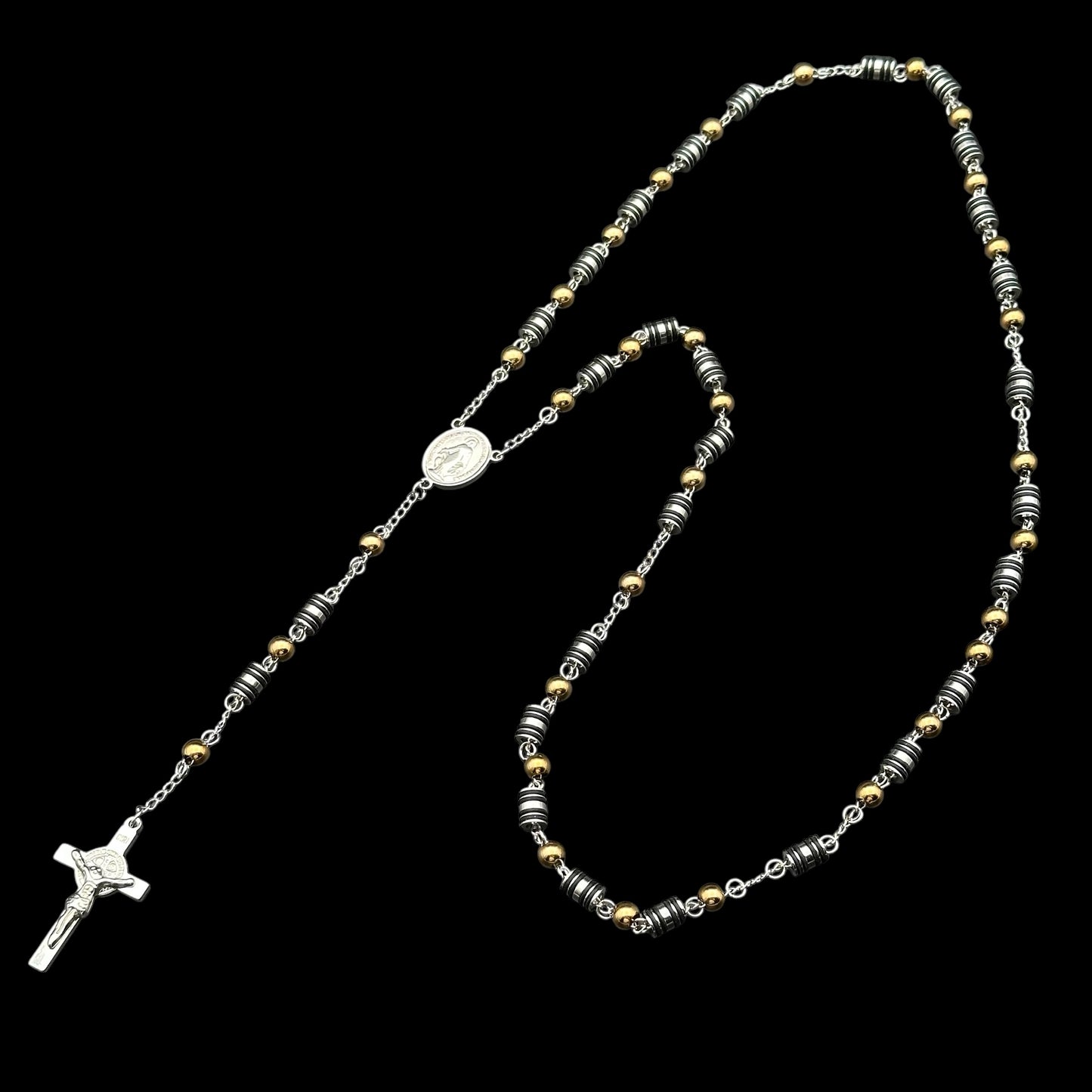 Colier Rosary Vintage Silver INOX