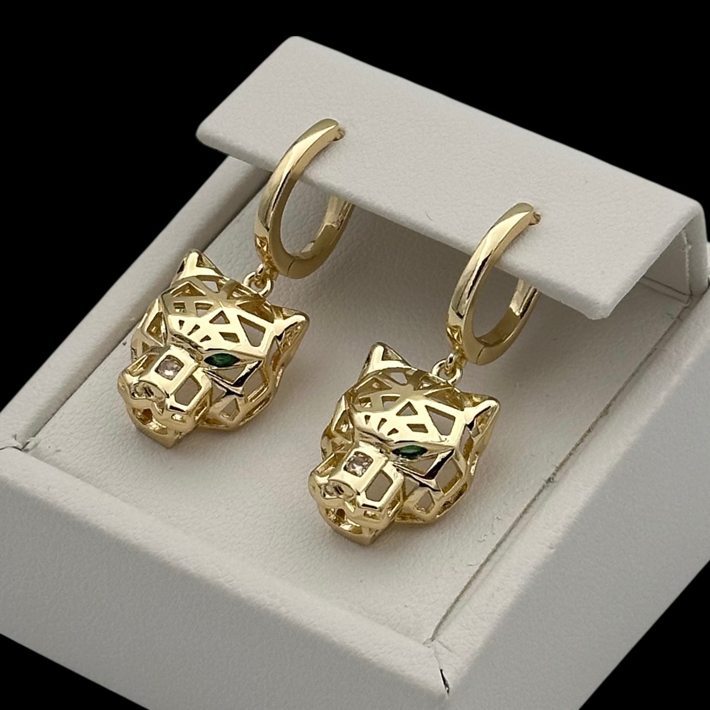 Cercei Panthera Special Placați cu Aur 18K