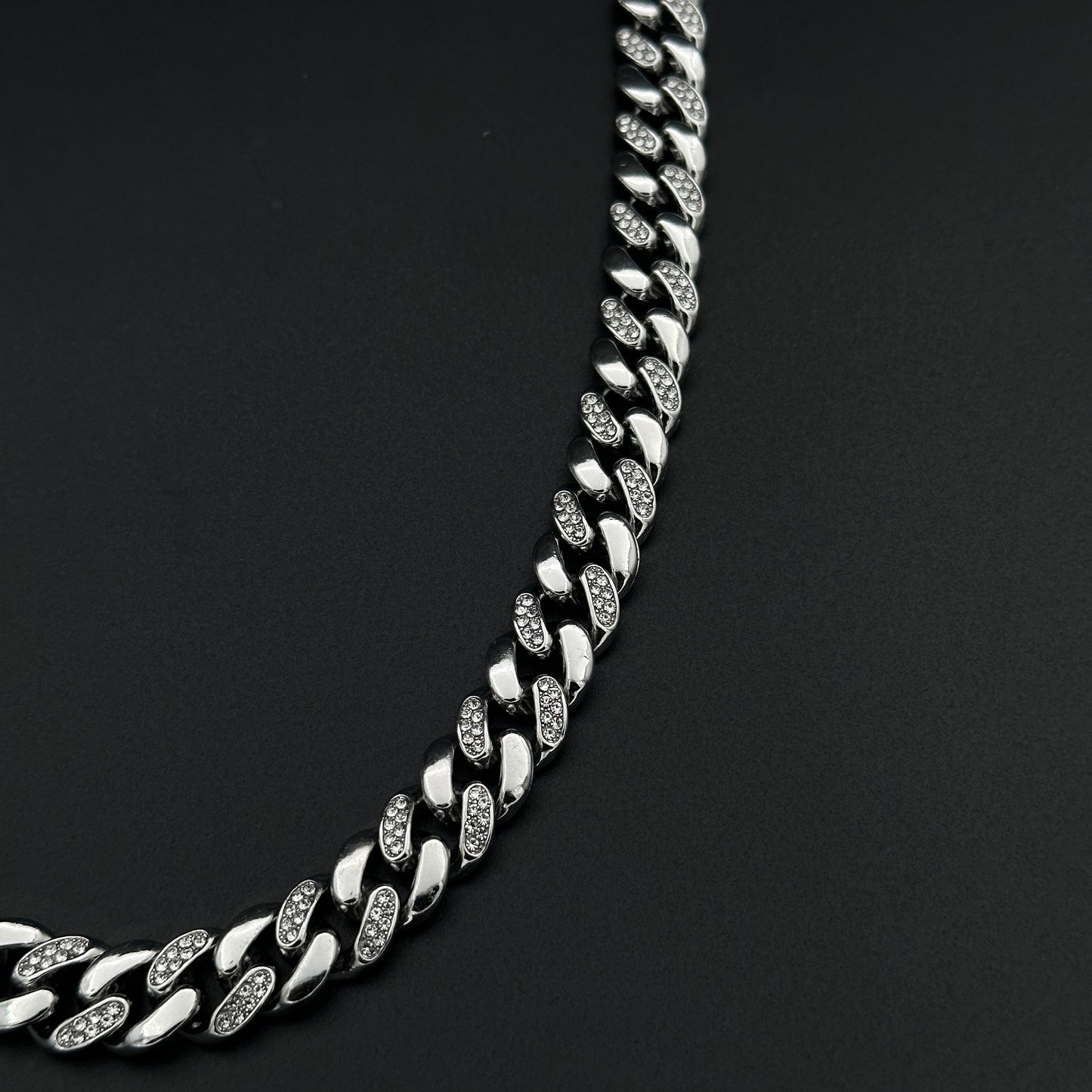 Colier Cuban Improved Silver
