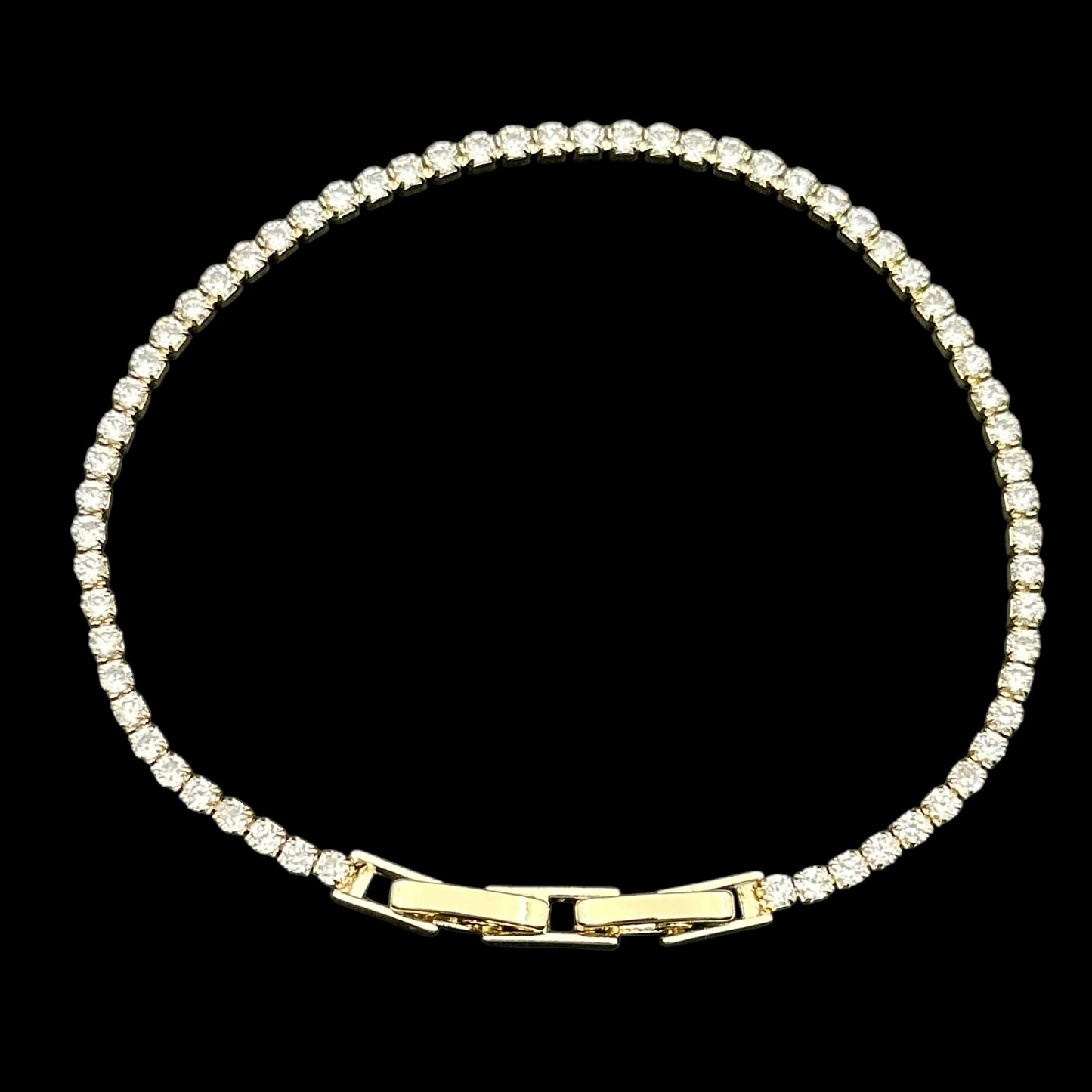 Brățară Tennis 2mm Placată cu Aur 18K