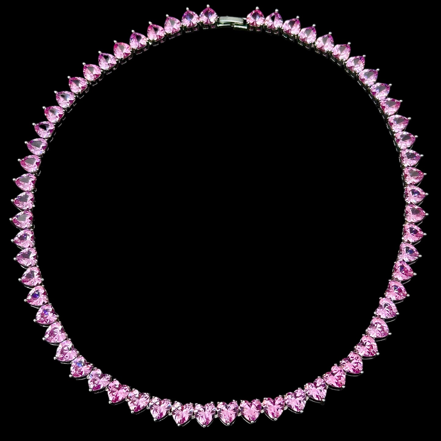 Colier Tennis Lovely Pink INOX