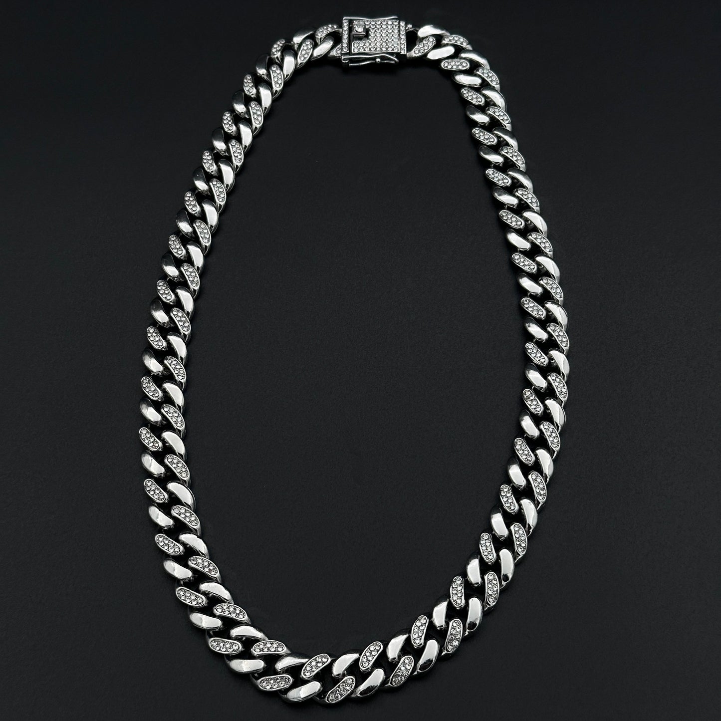 Colier Cuban Improved Silver