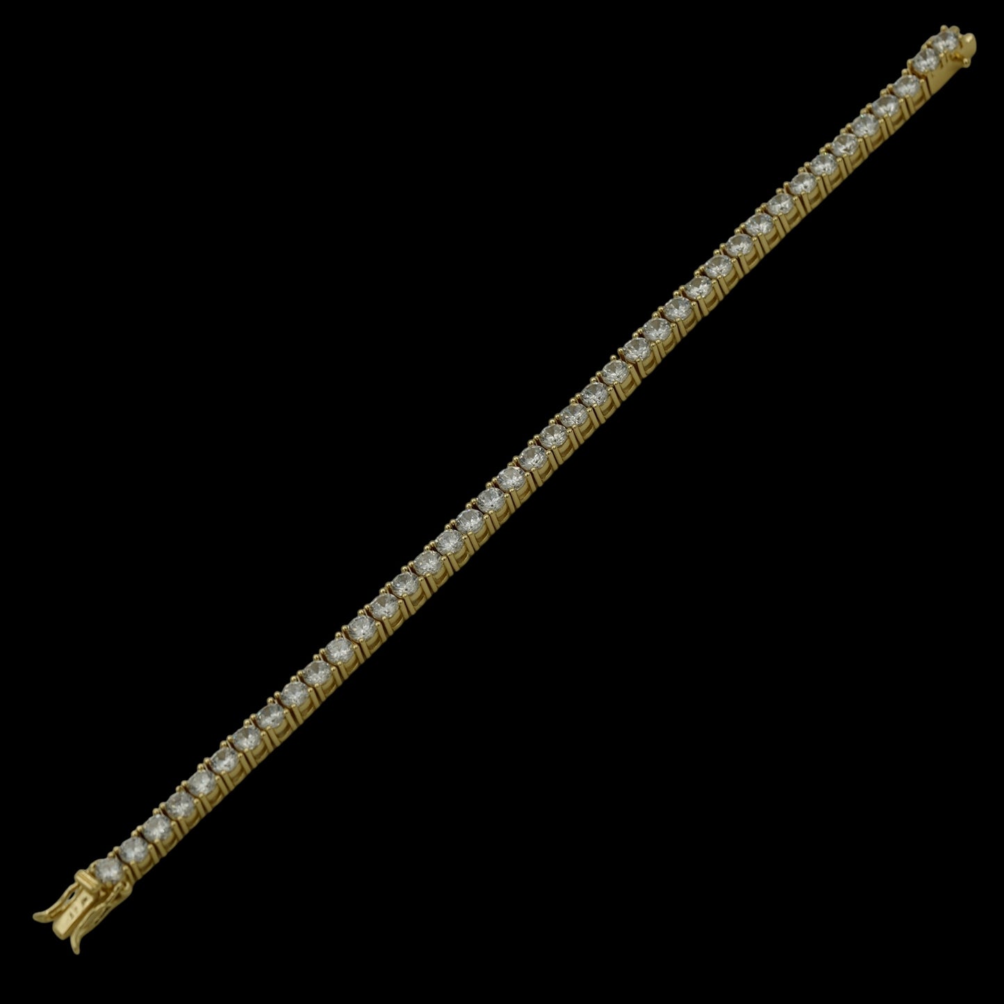 Bratara Tennis 4mm Placata cu Aur 18K