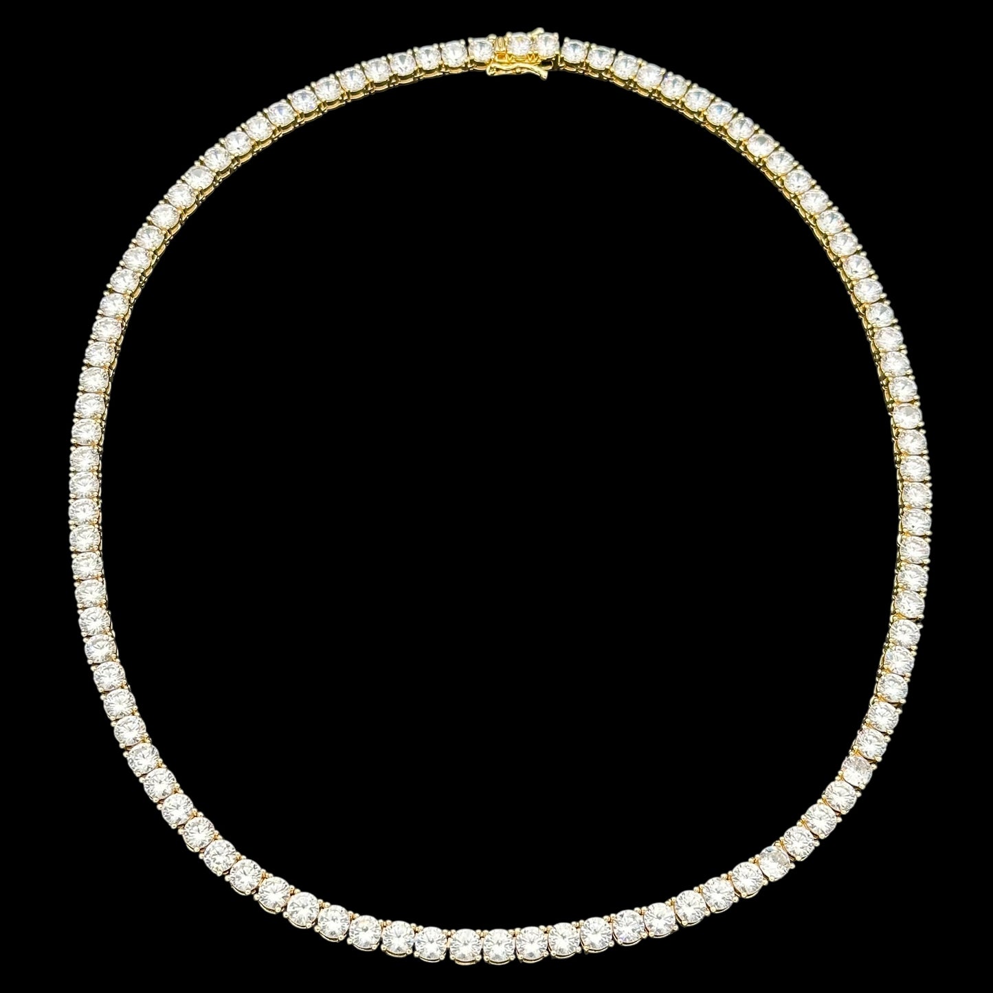 Colier Tennis 5mm Placat cu Aur 18K