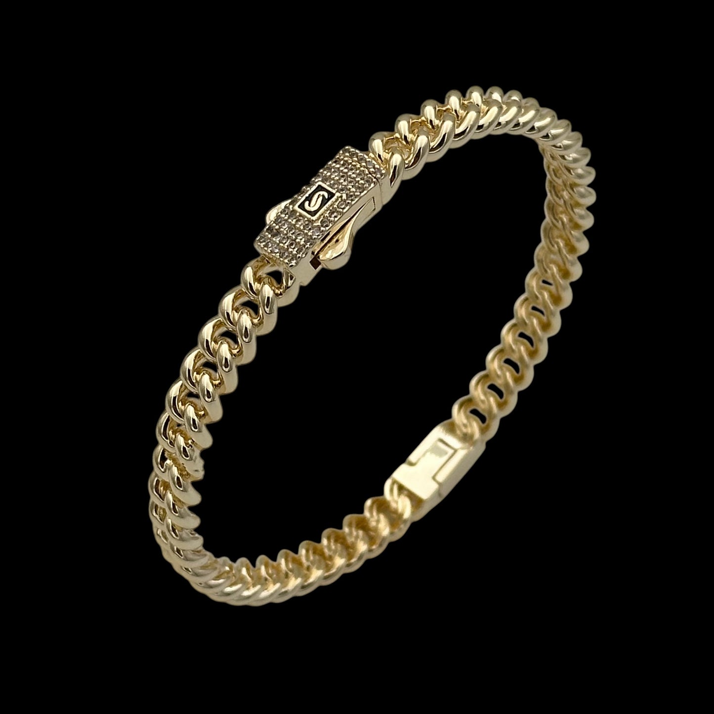Brățară Fixă Cuban Miami Placată cu Aur 18K