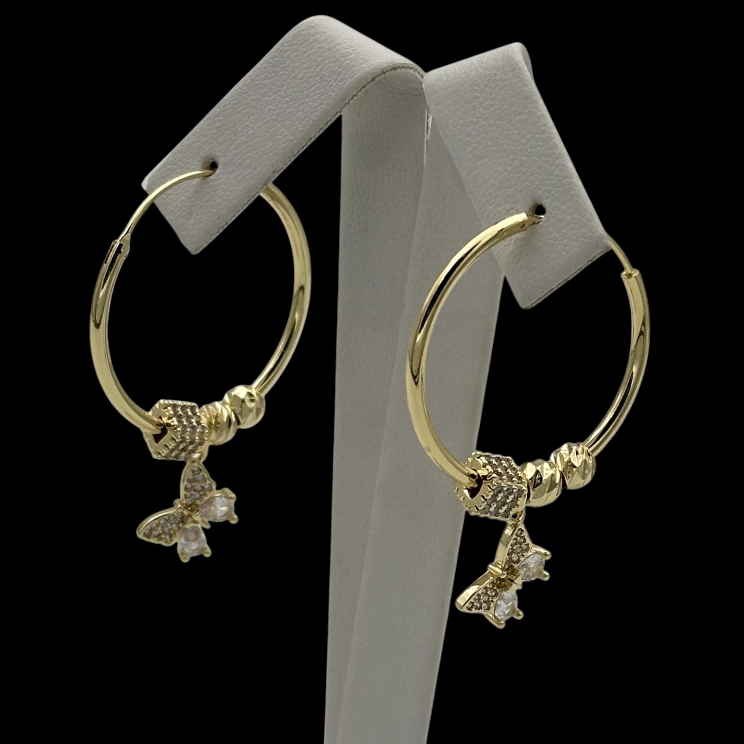 Cercei Charmify Butterfly Placați cu Aur 18K