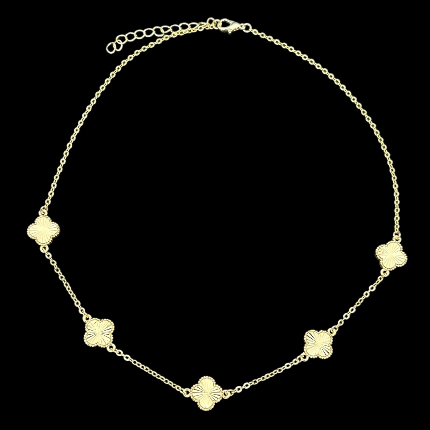 Colier Trifoi Regal Placat cu Aur 18K