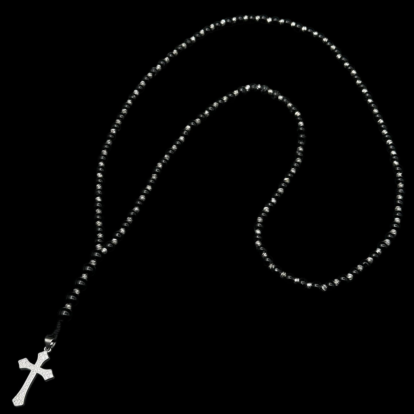 Colier Rosary 3MM Silver