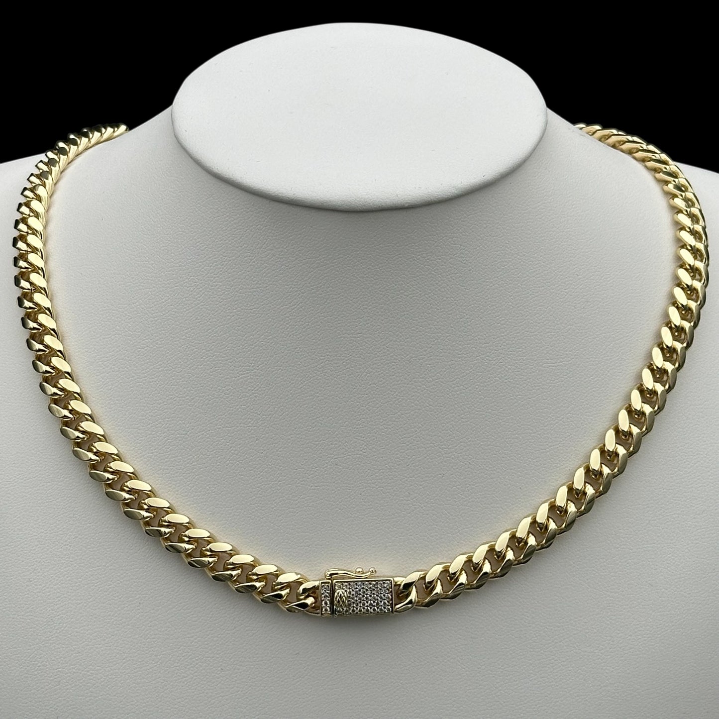 Colier Cuban 8mm Placat cu Aur 18K