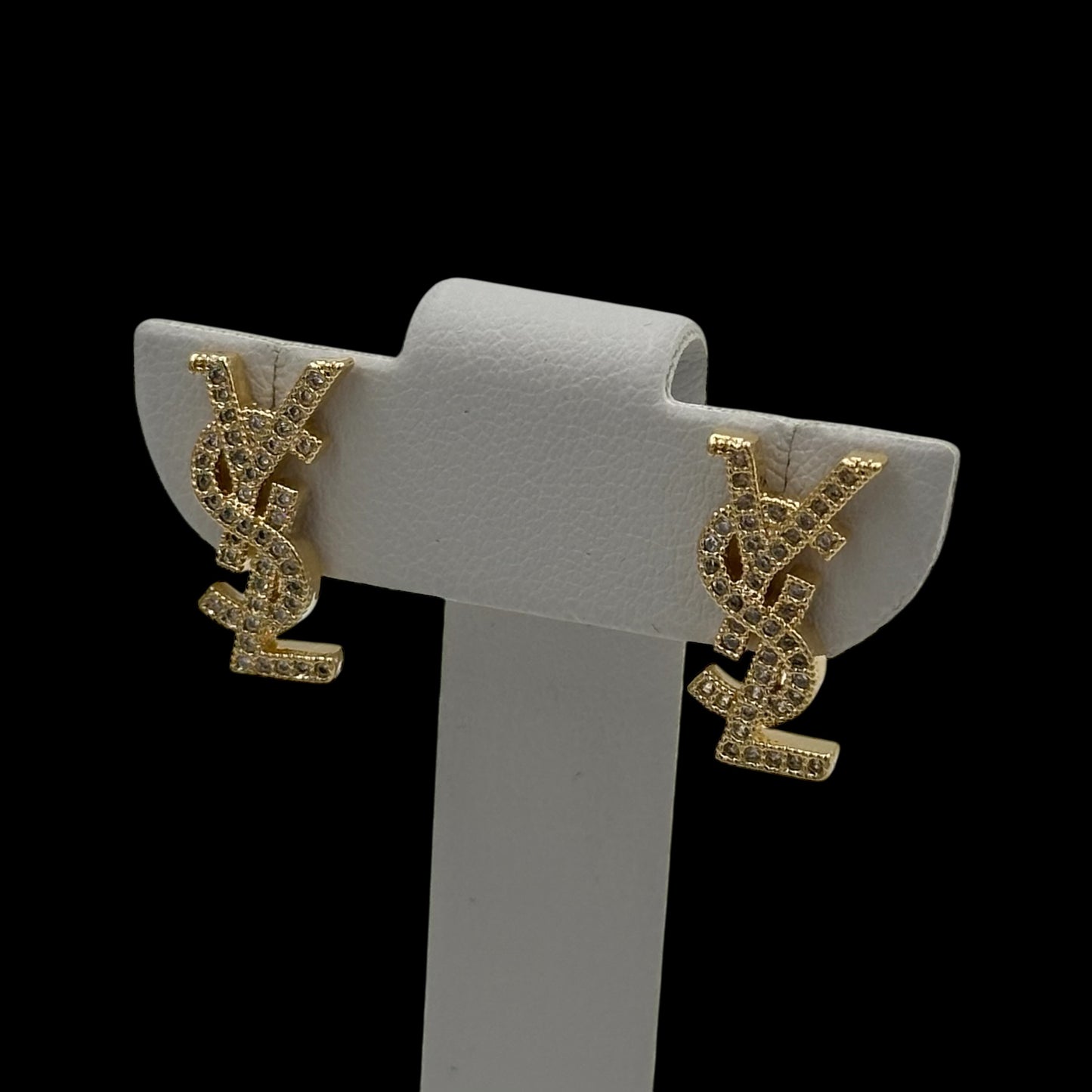 Cercei Mini YSL Placați cu Aur 18K