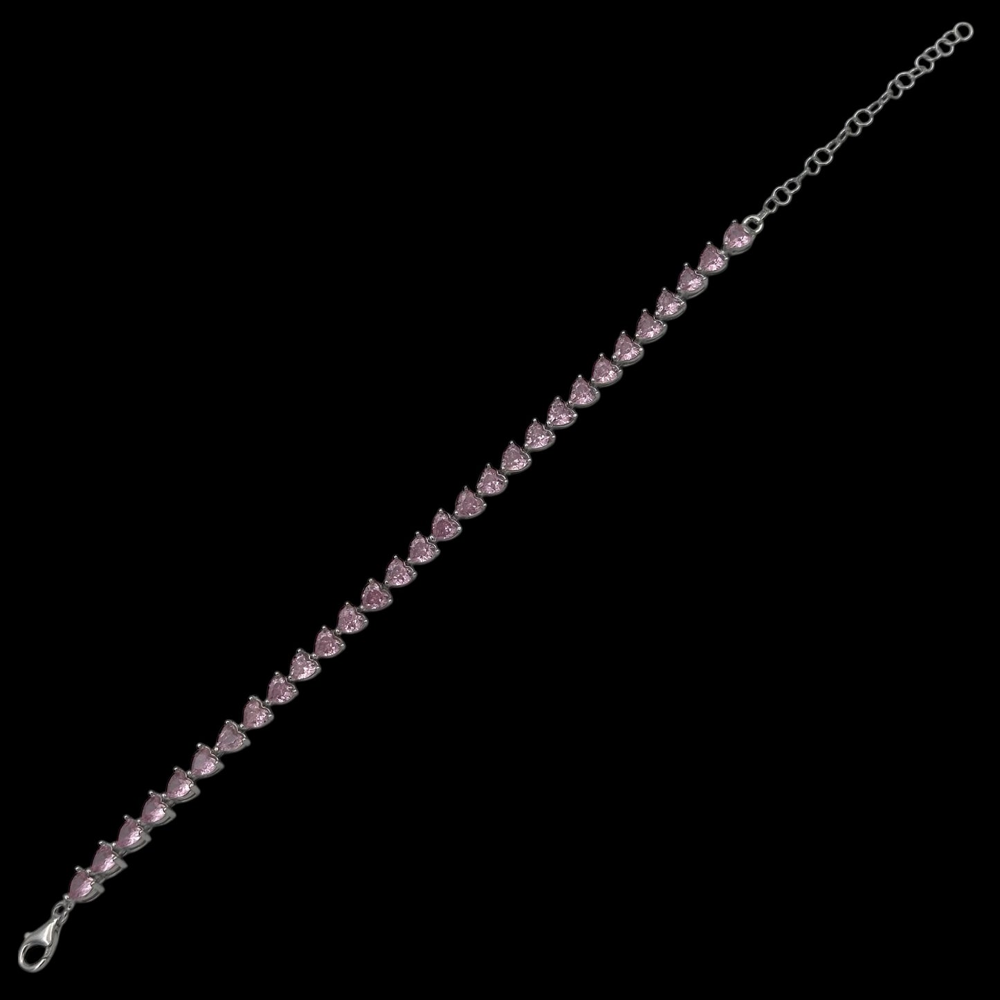 Bratara Tennis Lovely Pink Argint