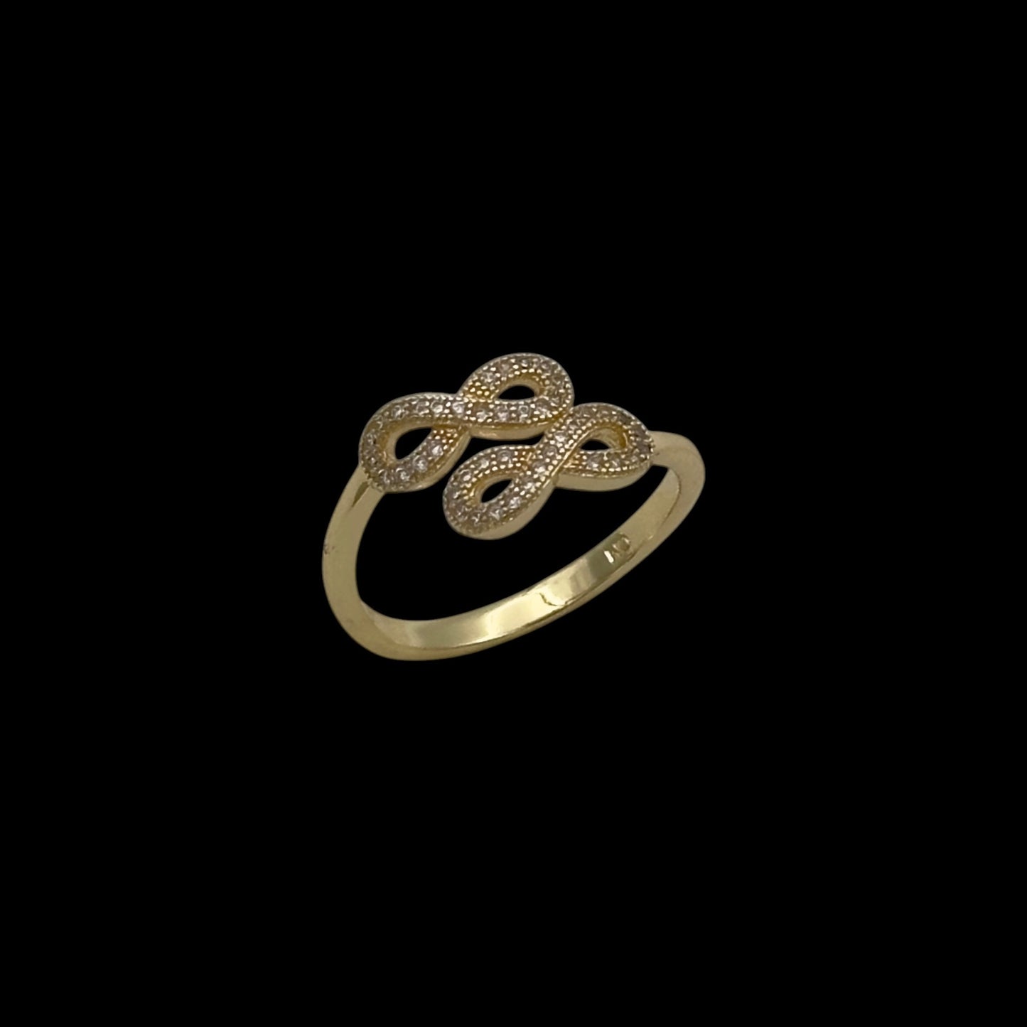 Inel reglabil Eternity Placat cu Aur 18K
