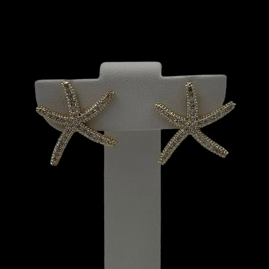 Cercei Starfish Placați cu Aur 18K