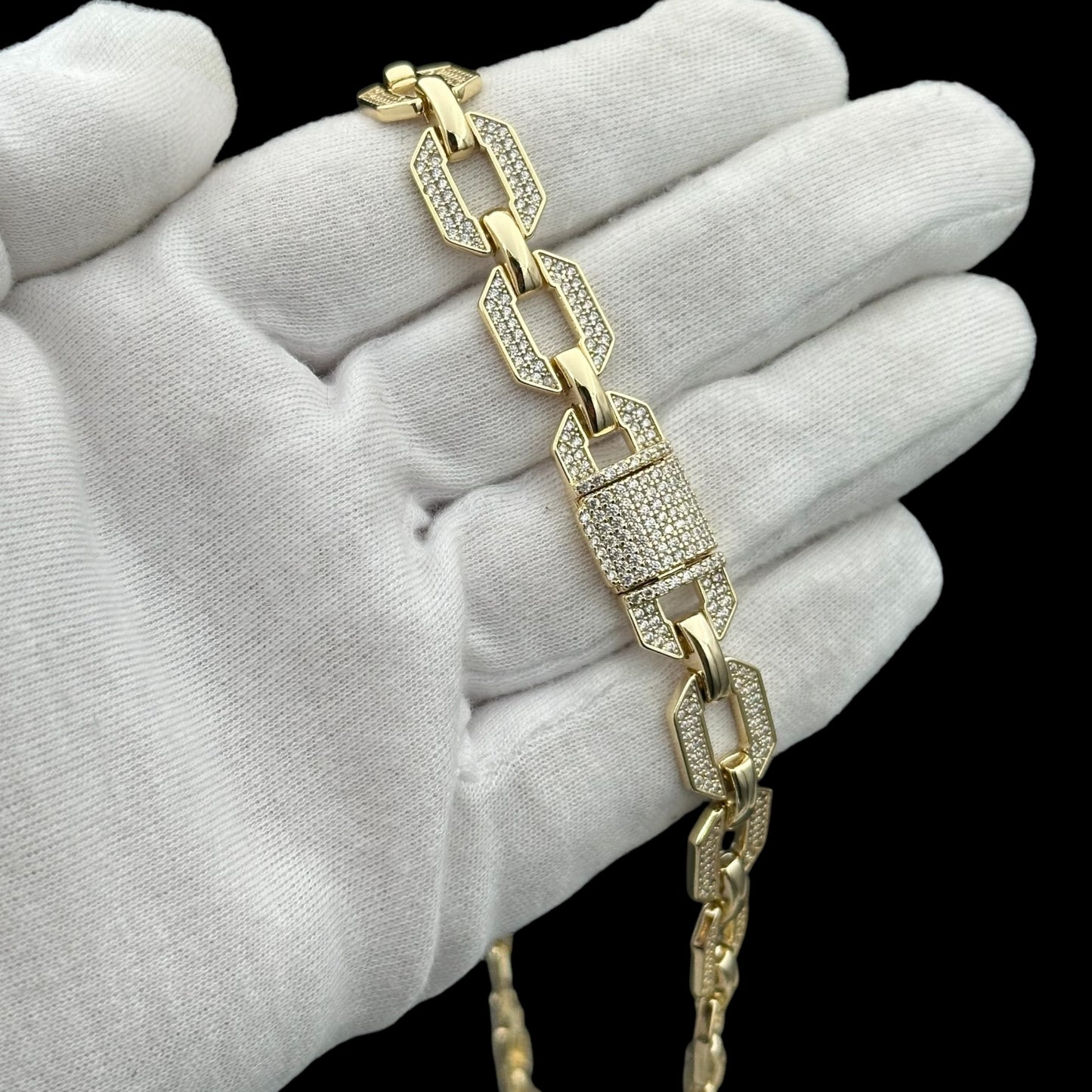 Colier Cuban Los Santos Placat cu Aur 18K