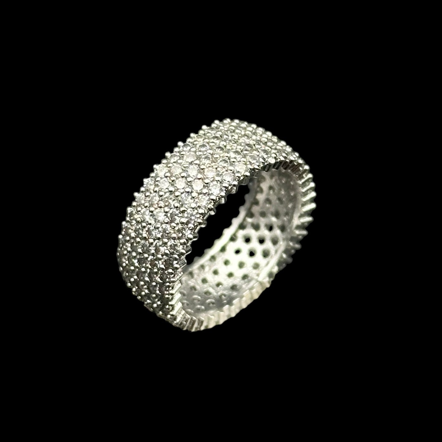 Inel Diamonds Placat cu Aur Alb