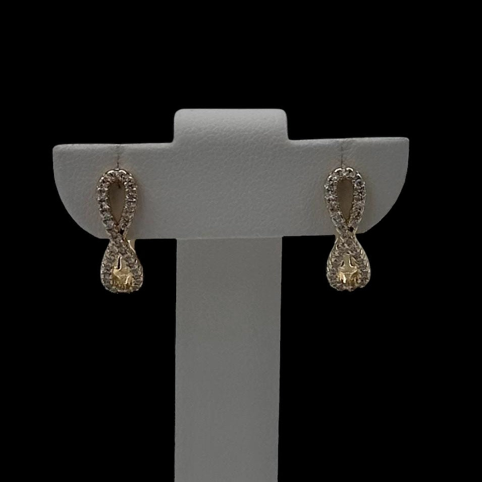 Cercei Mini Infinity Placați cu Aur 18K