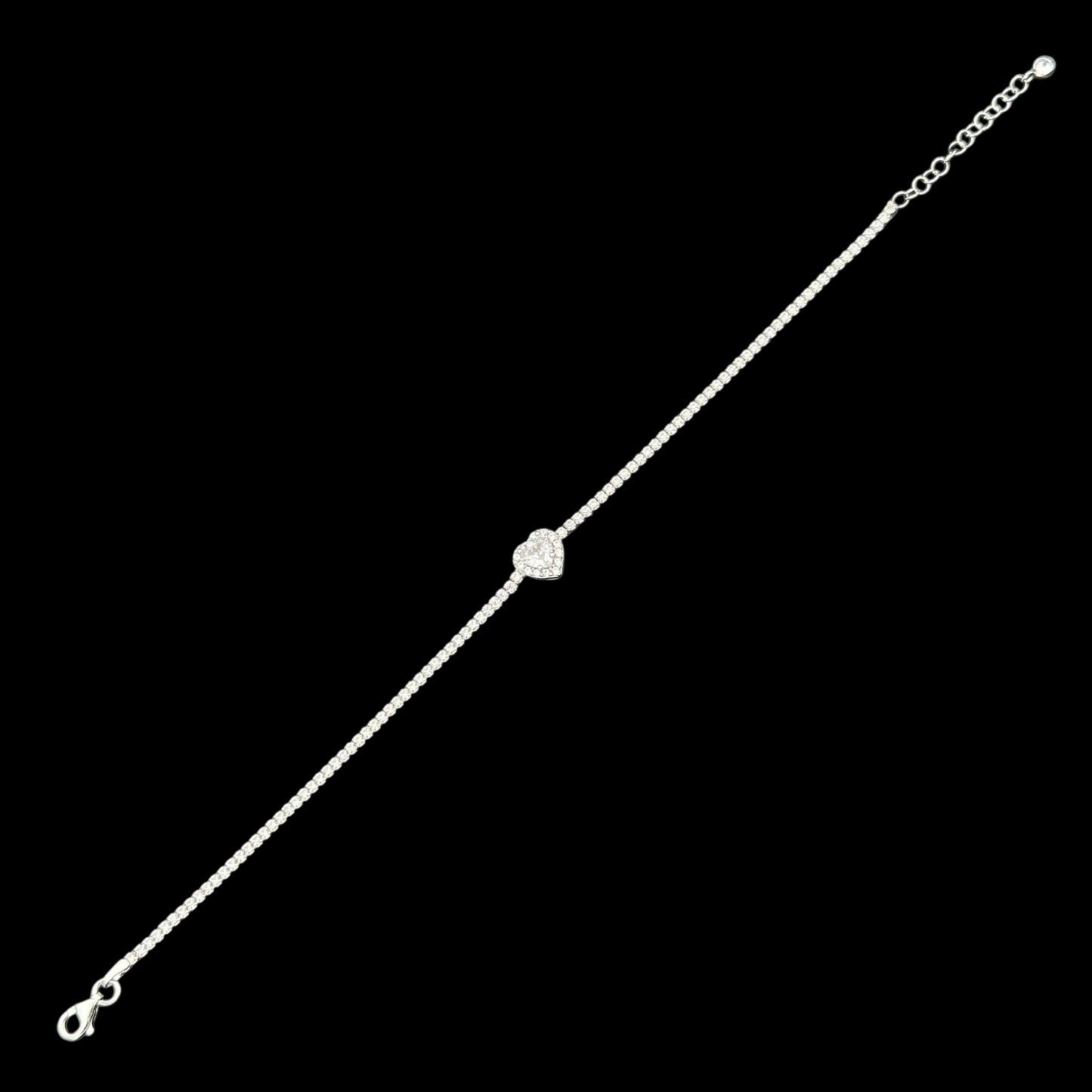 Bratara Tennis Love Argint