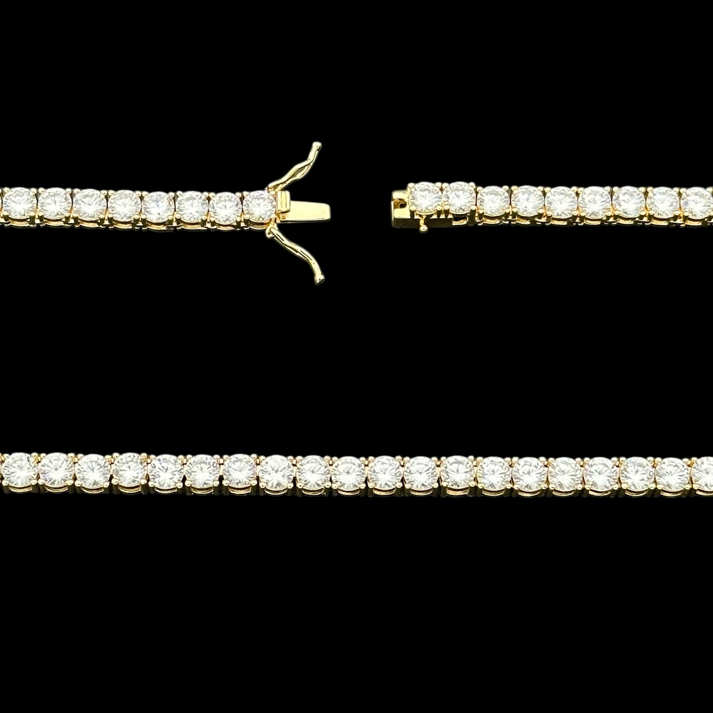 Colier Tennis 5mm Placat cu Aur 18K