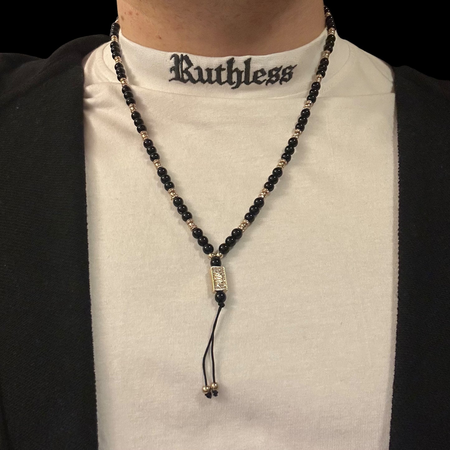 Colier Rosary Royal Black