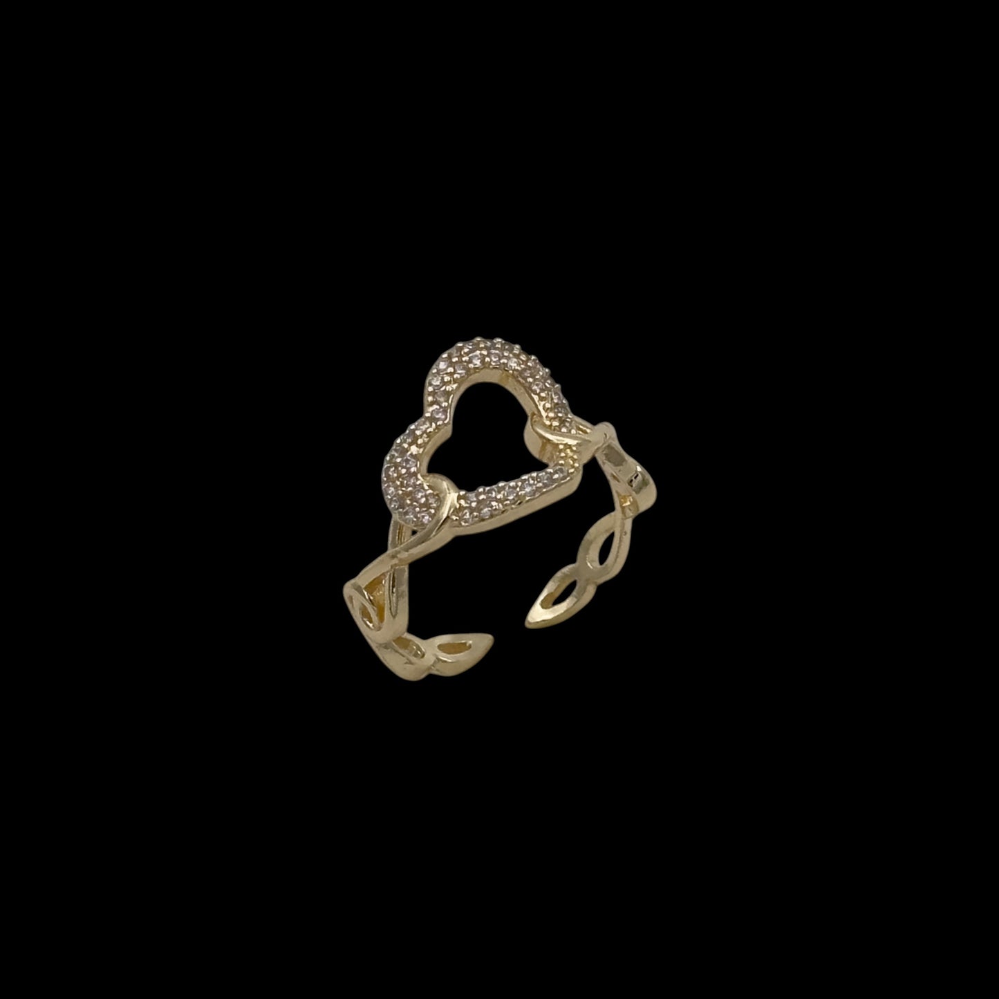Inel reglabil Amore Placat cu Aur 18K