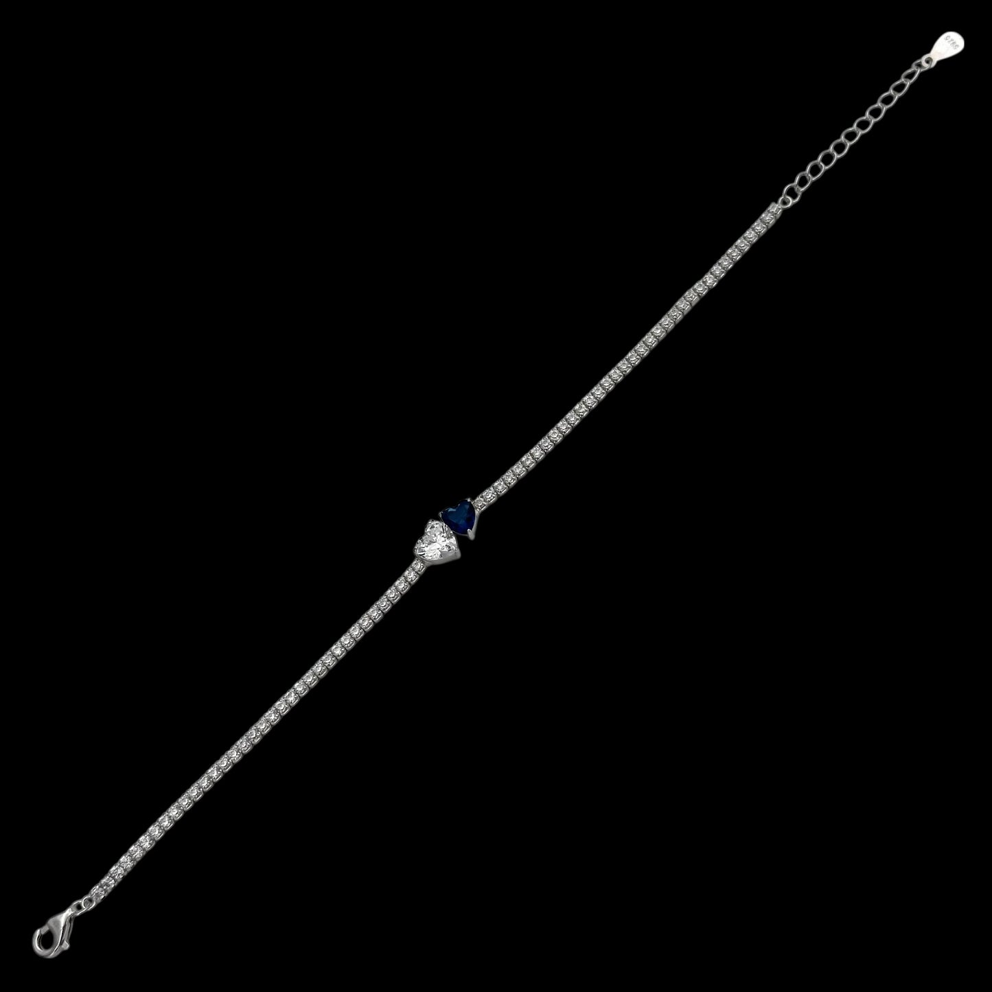 Bratara Tennis Soulmate Blue Argint