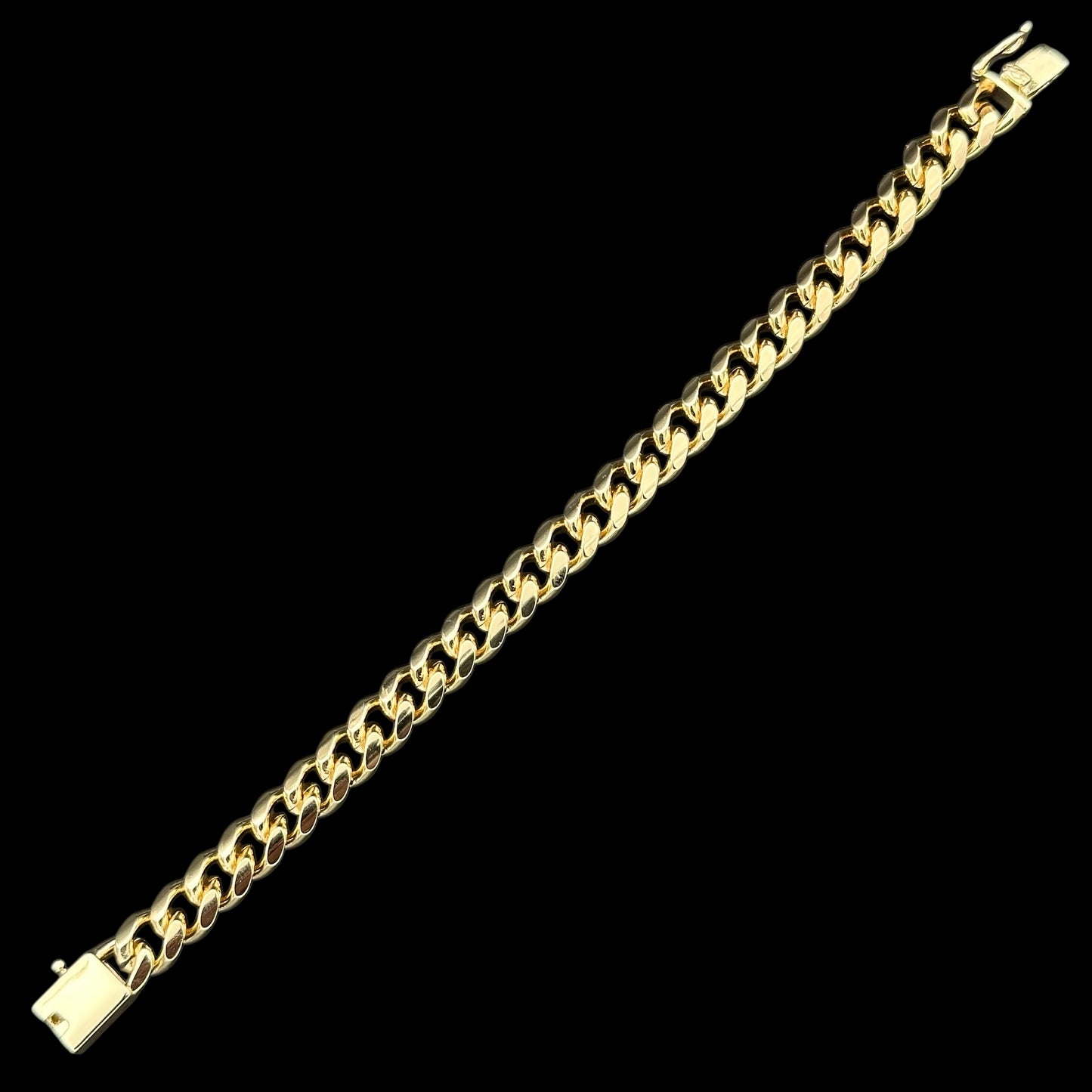 Brățară Cuban 8mm Placată cu Aur 18K