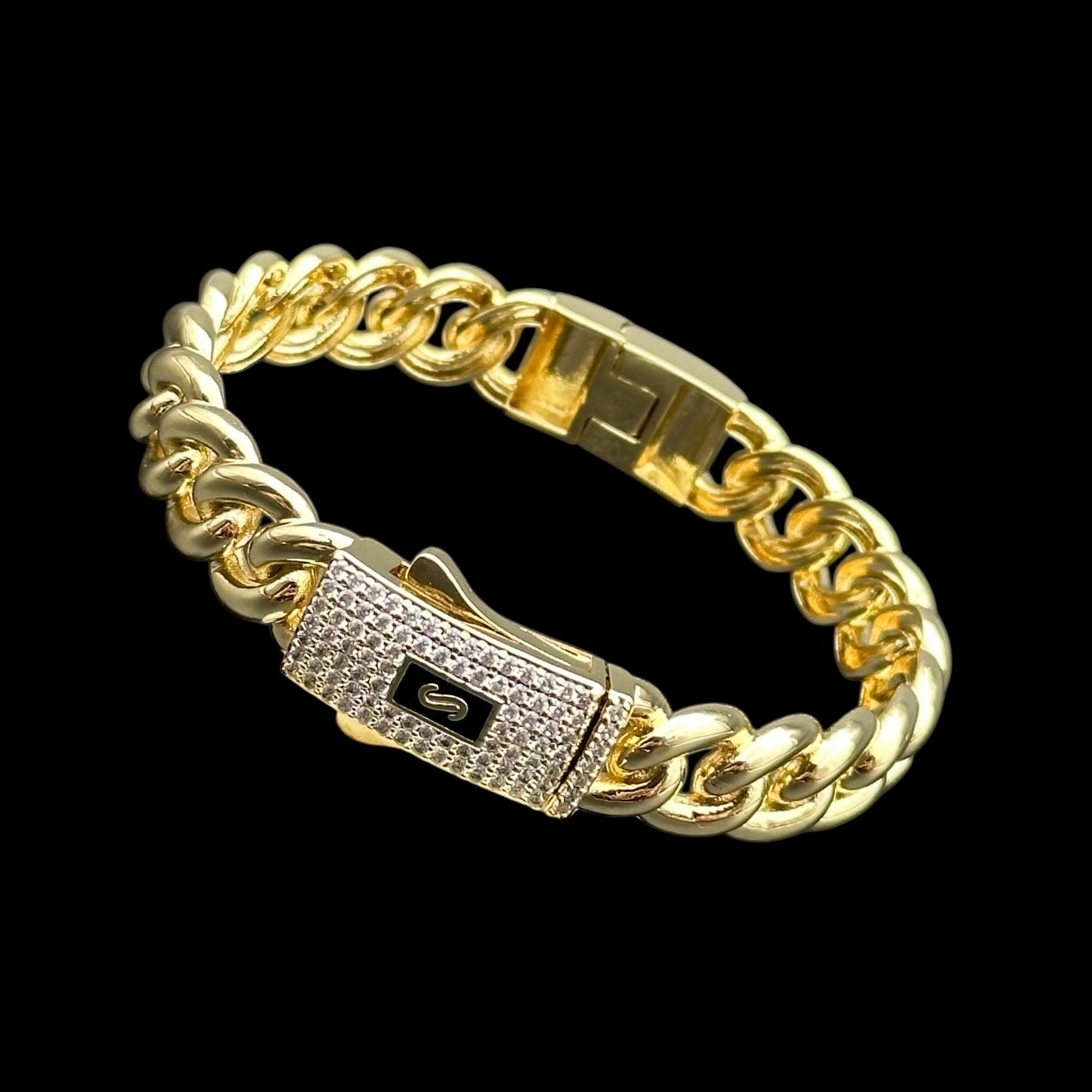 Brățară Fixă Cuban Miami Placată cu Aur 18K