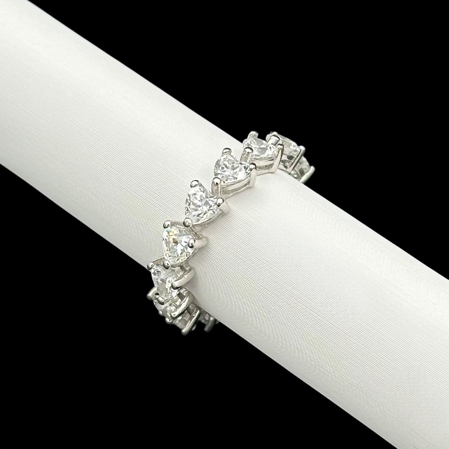 Inel Tennis Hearts Argint