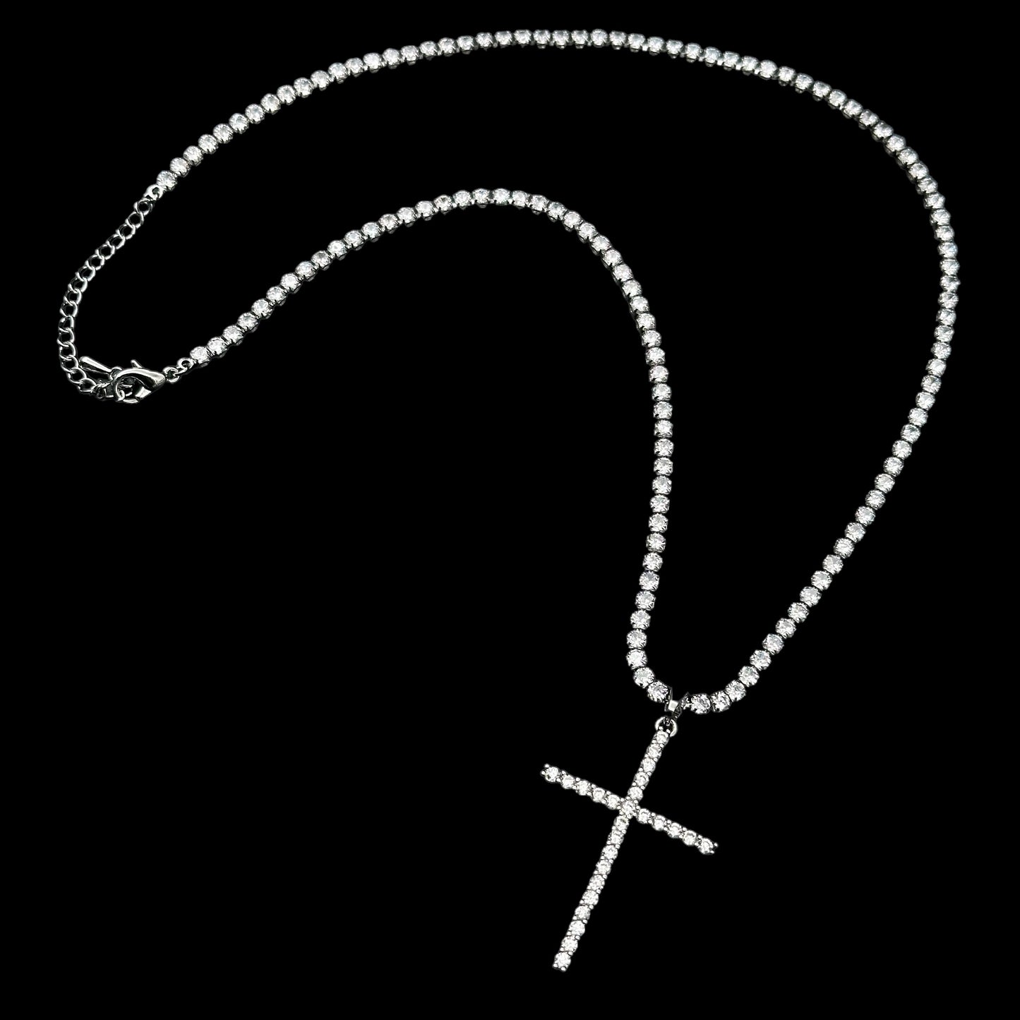Colier Tennis Church Silver