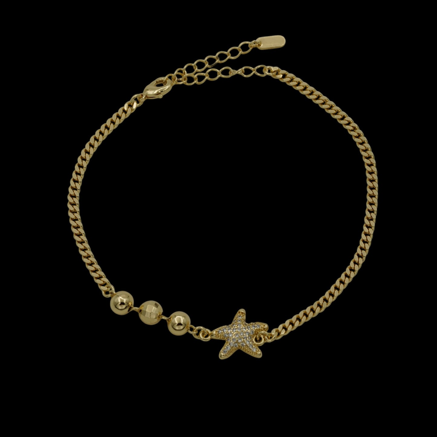 Bratara de picior Starfish Placata cu Aur 18K