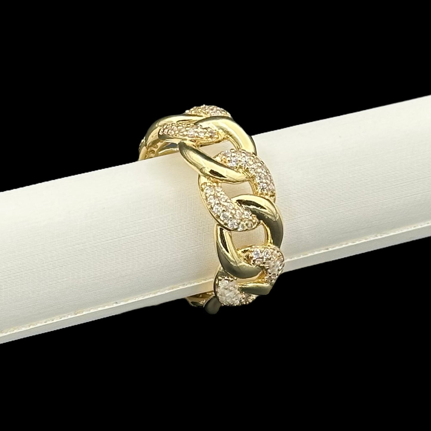 Inel Cuban Placat cu Aur 18K