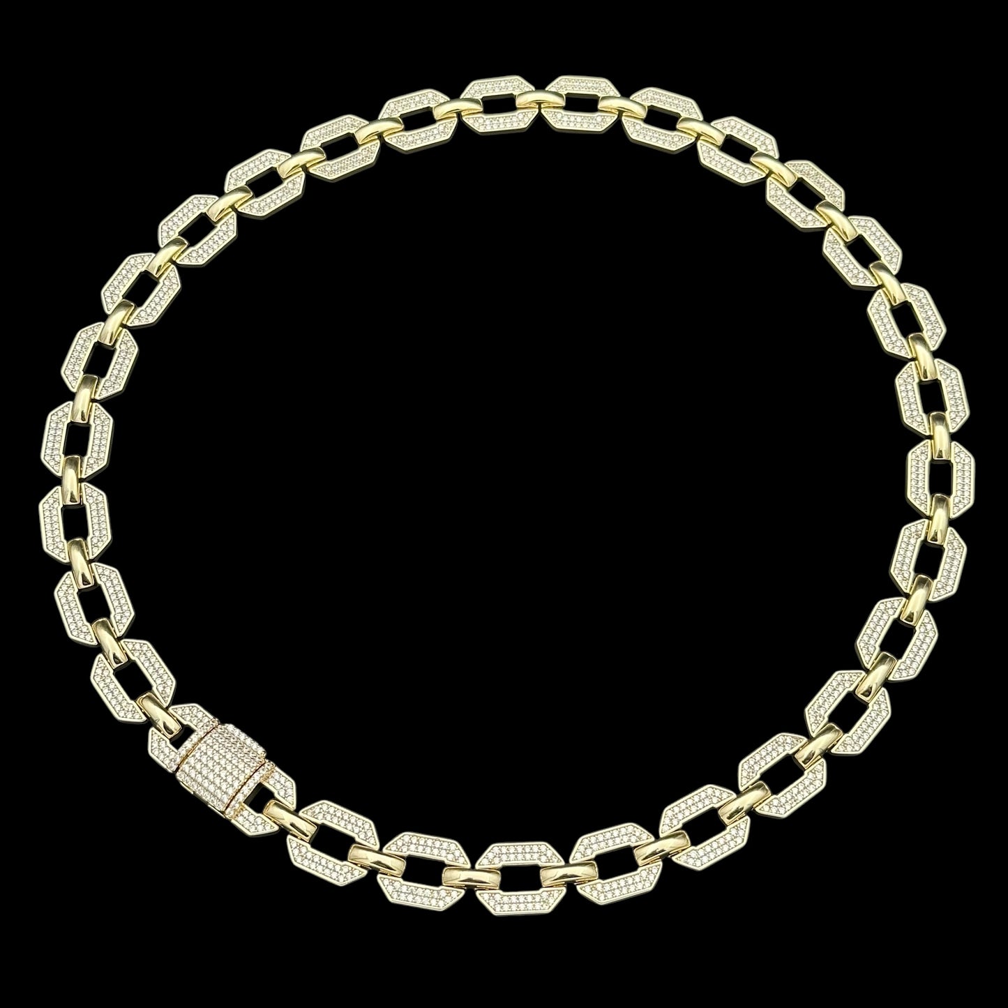 Colier Cuban Los Santos Placat cu Aur 18K