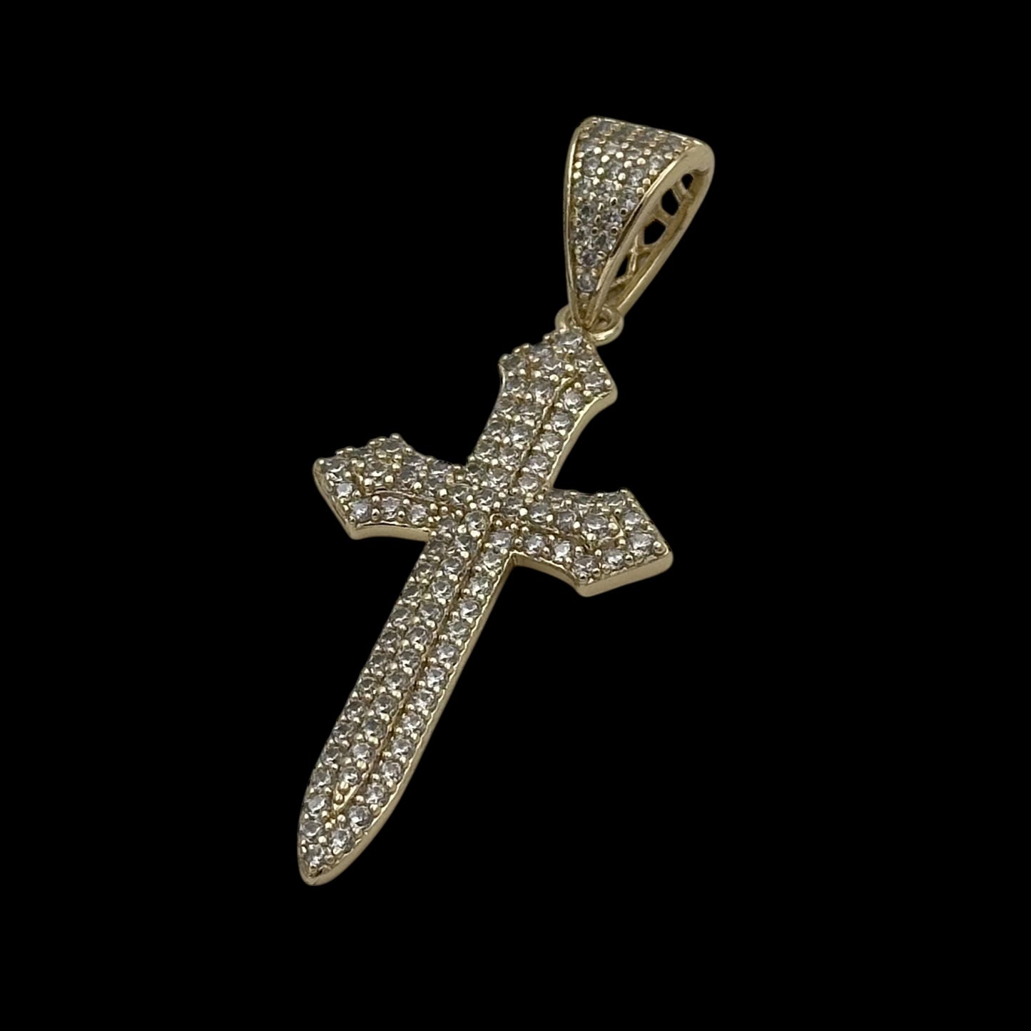 Pandantiv Sword Placat cu Aur 18K