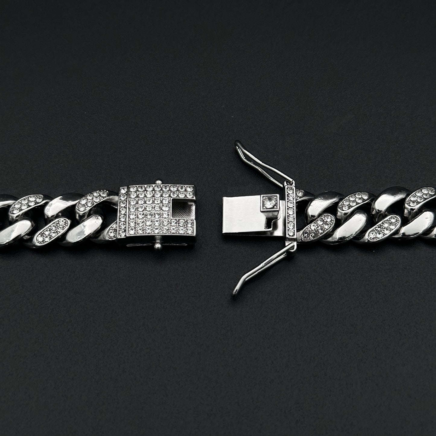 Colier Cuban Improved Silver