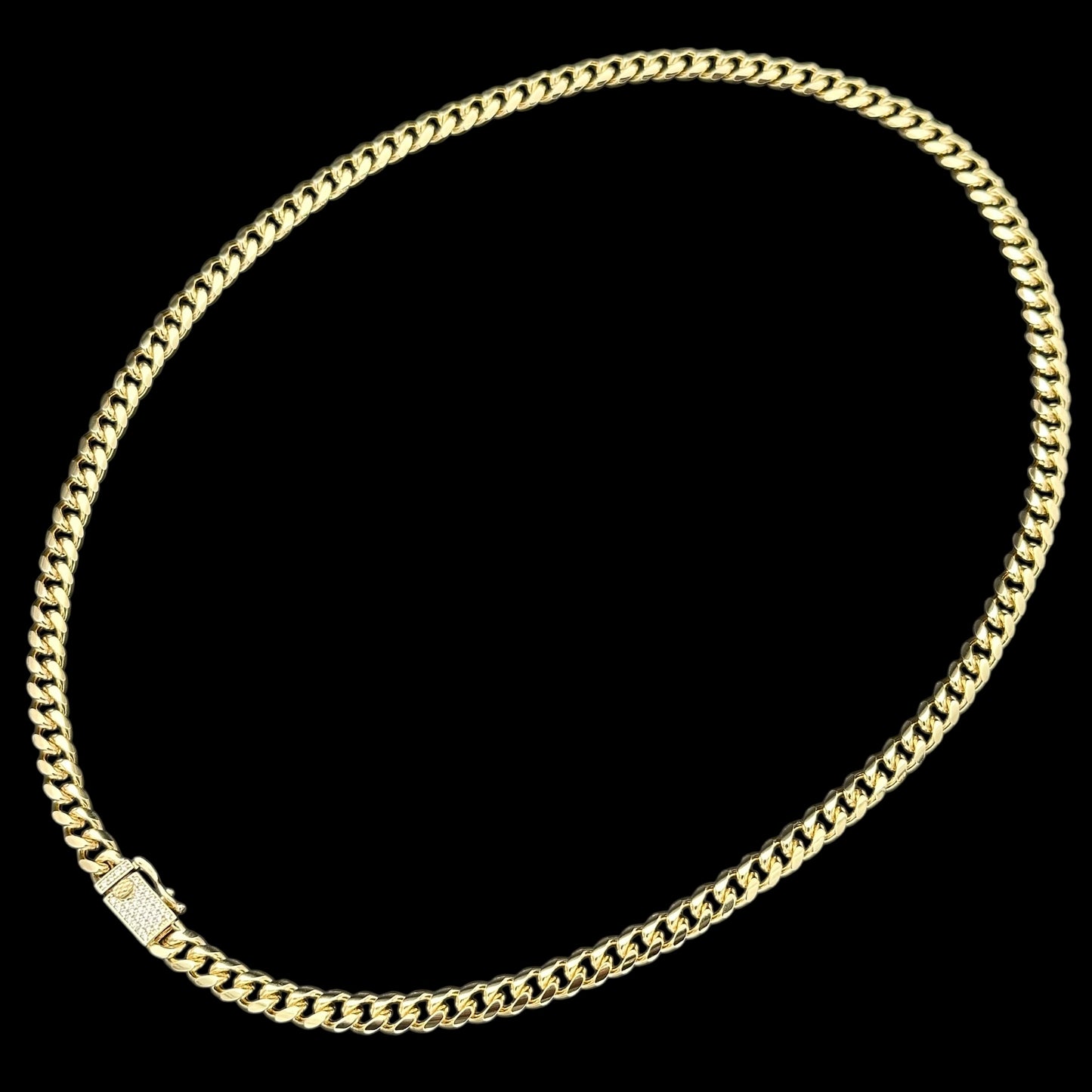 Colier Cuban 6mm Placat cu Aur 18K