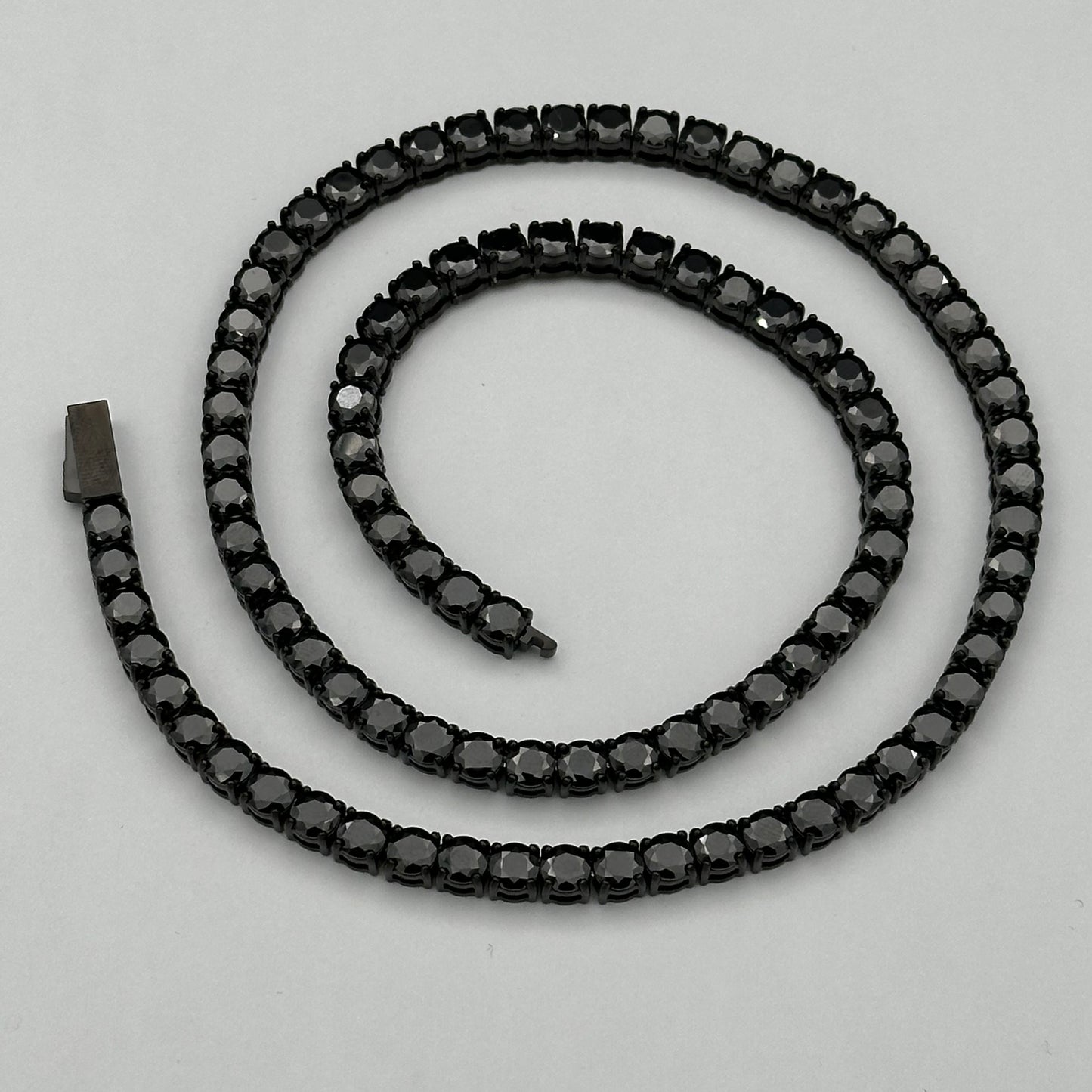 Colier Tennis 5mm Full Black INOX