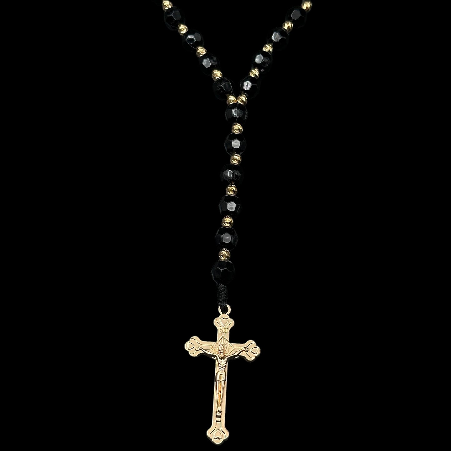 Colier Rosary 5MM Gold