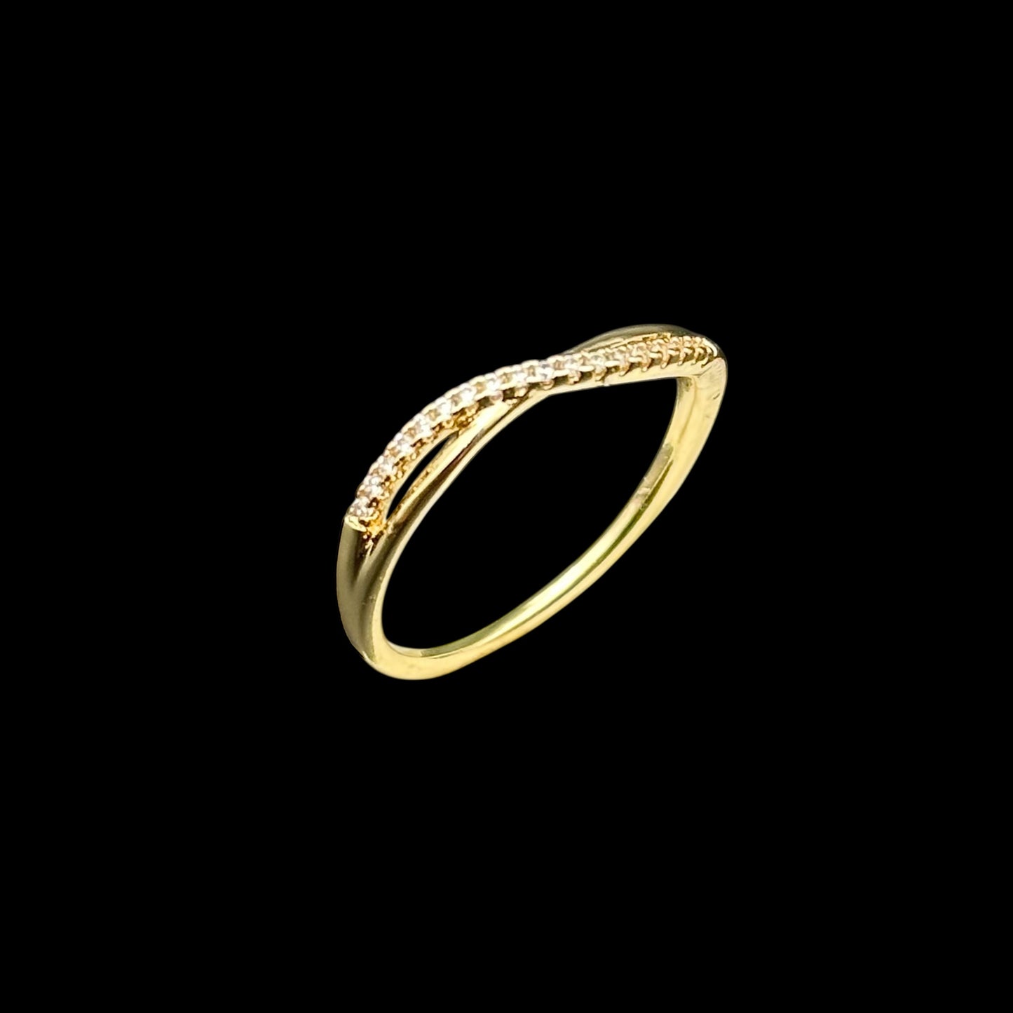 Inel Twist Placat cu Aur 18K