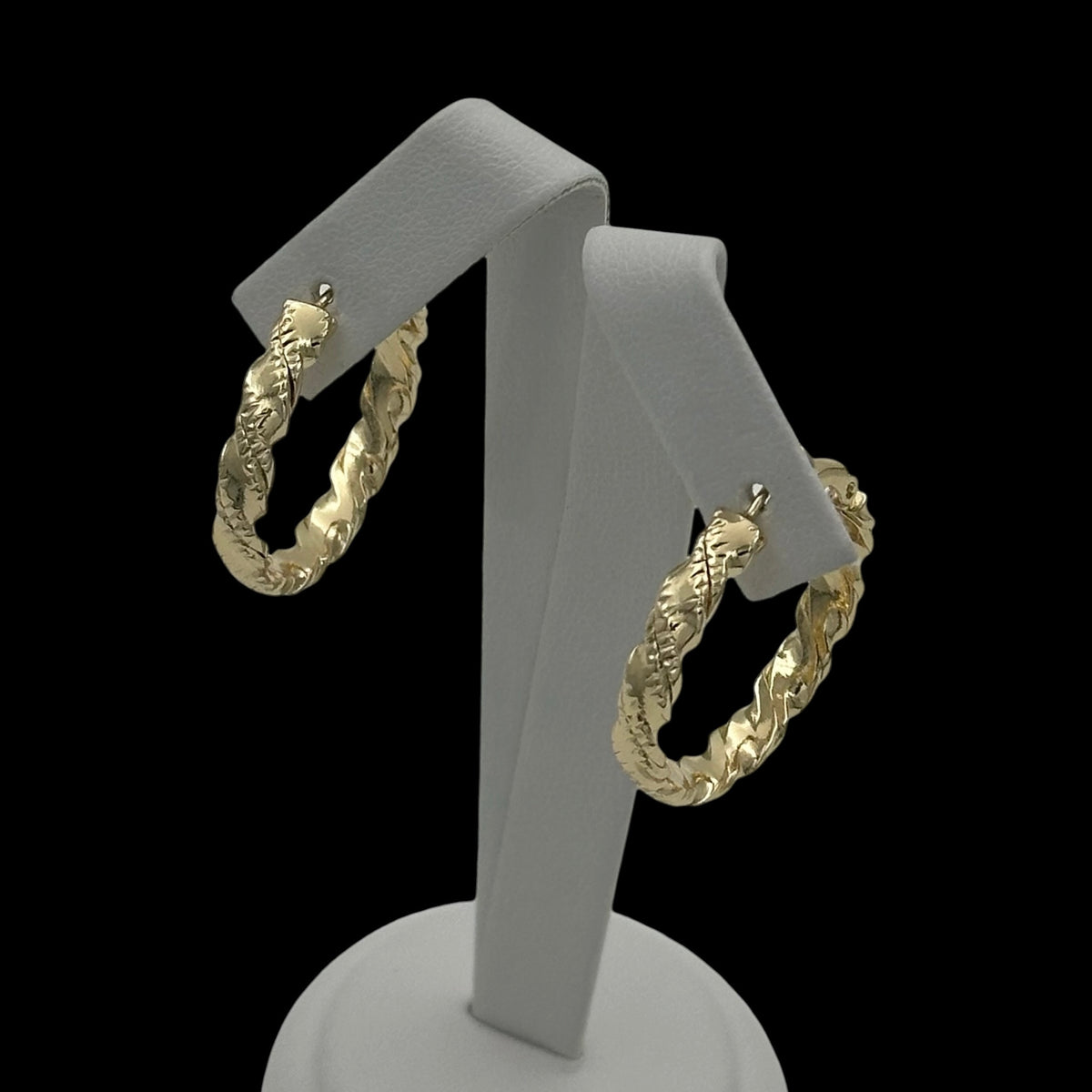 Cercei Circle Helix Placati cu Aur 18K
