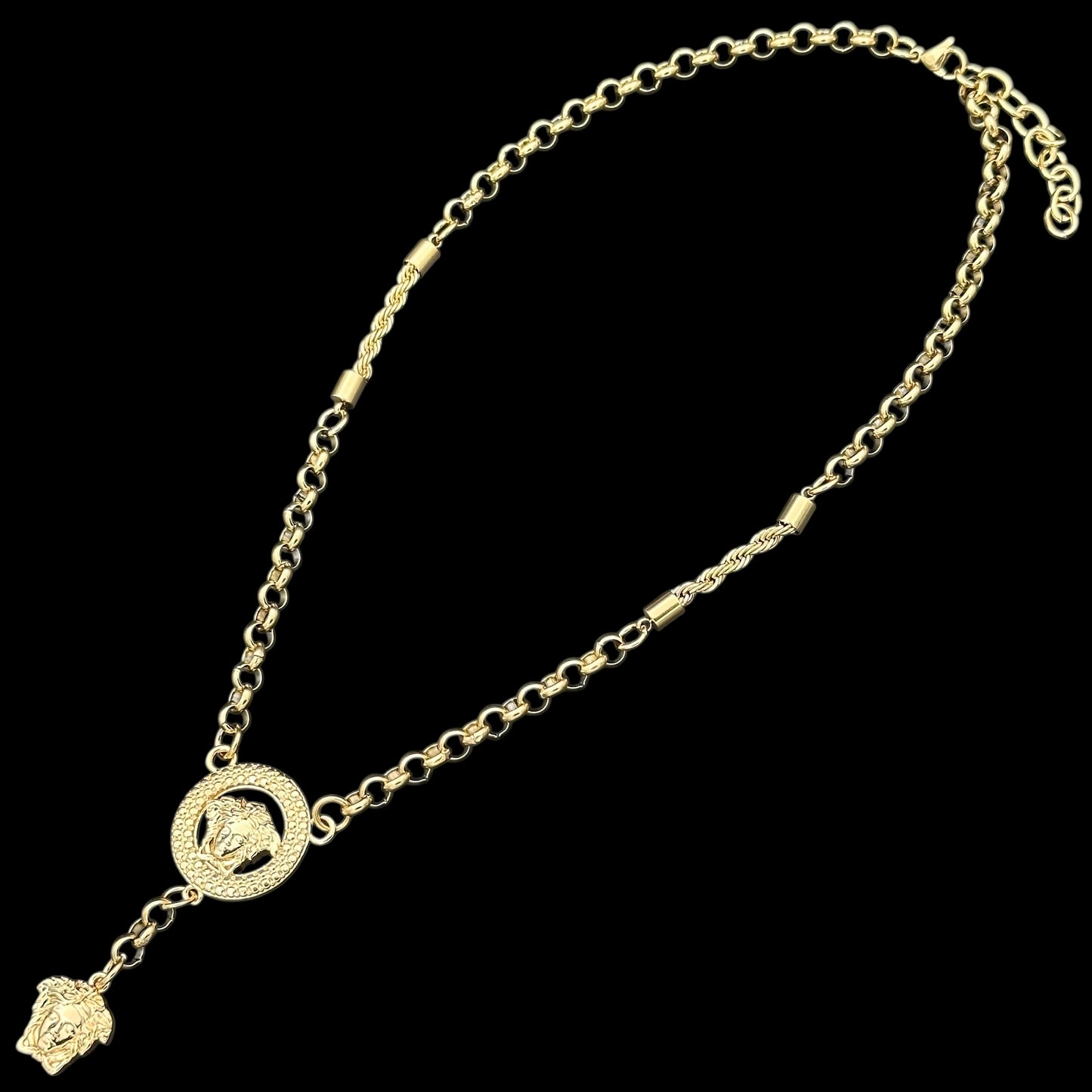 Colier Medusa 2 Placat cu Aur 18K