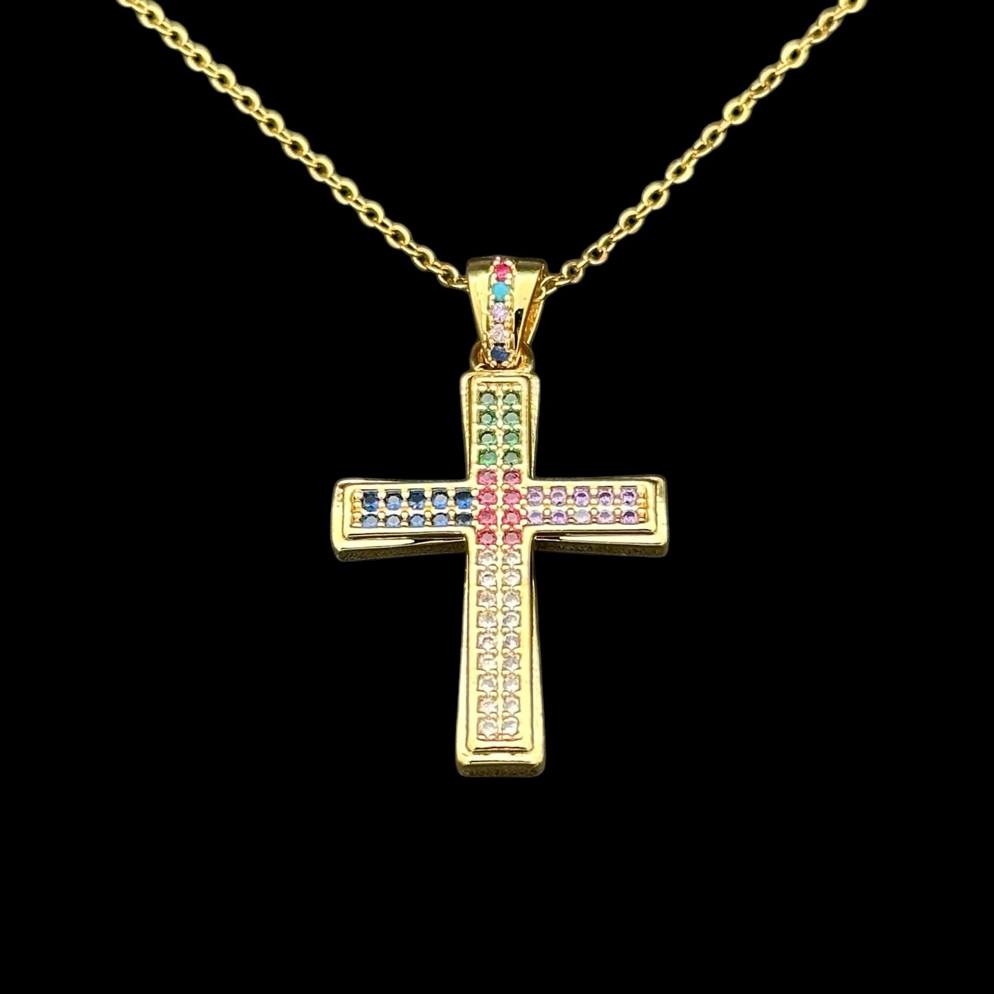 Colier Multicolor Gold INOX