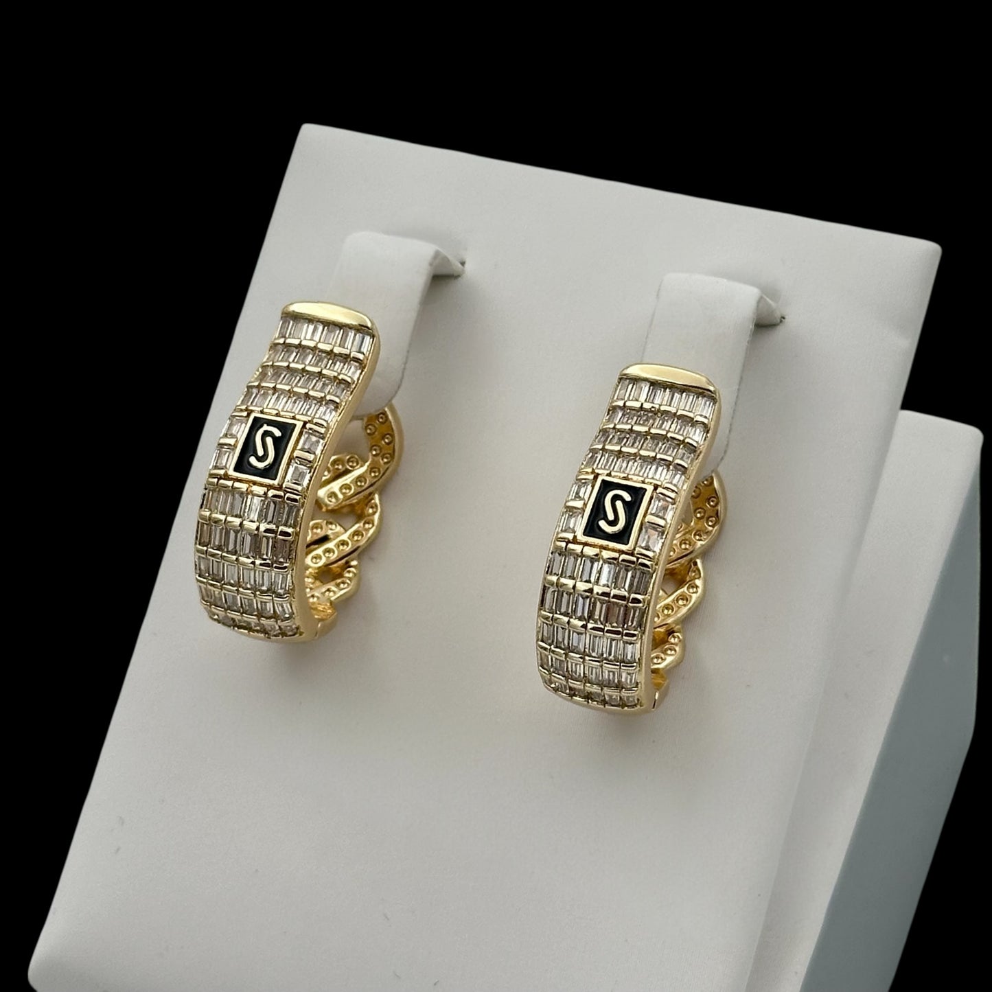 Cercei Cuban Miami Placați cu Aur 18K