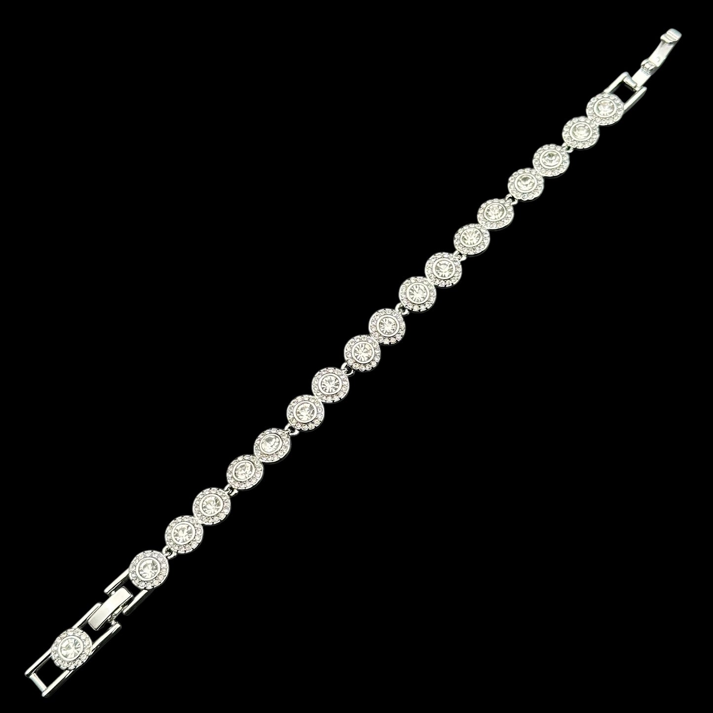 Set Tennis Angely Placat cu Aur Alb