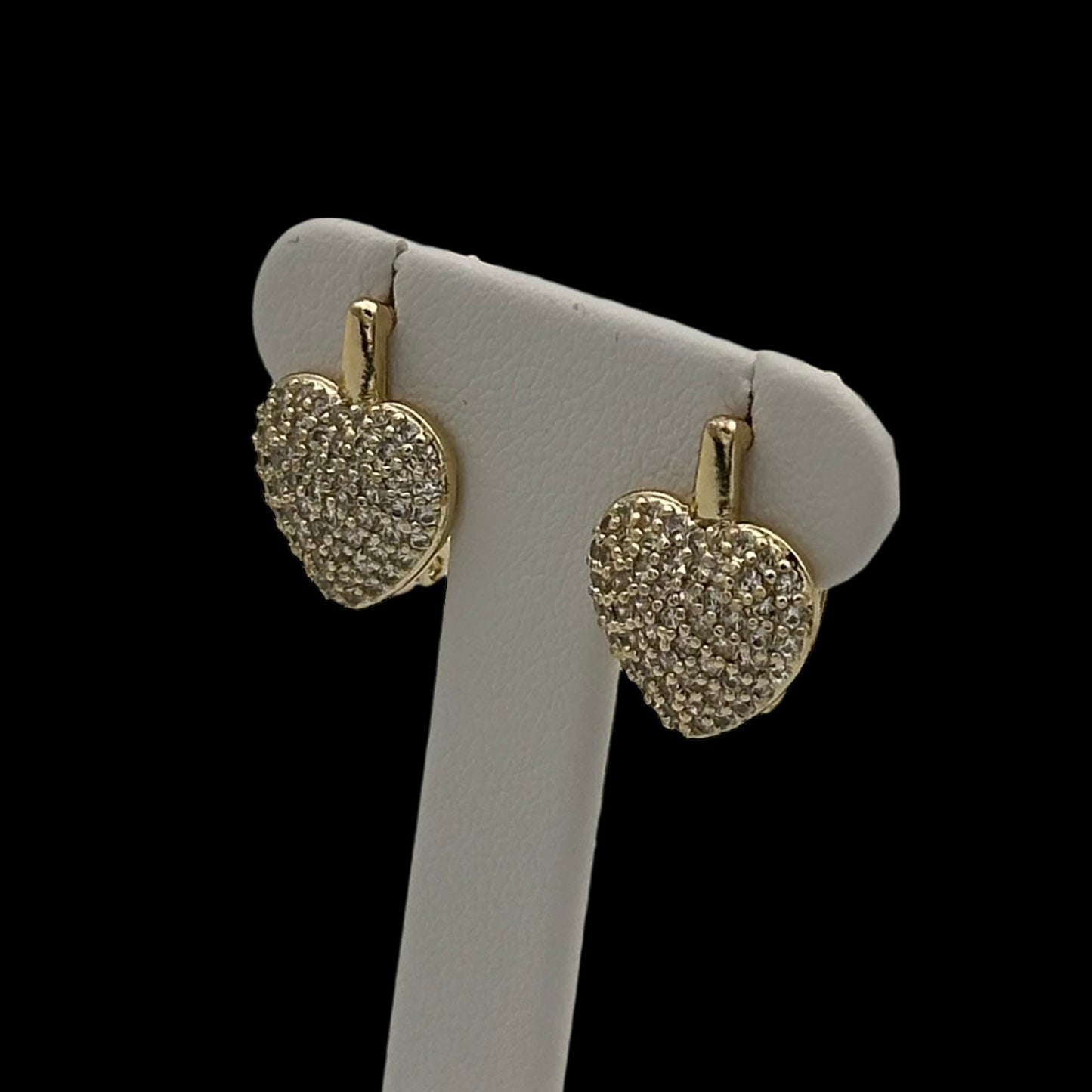 Cercei Mini Heart Placați cu Aur 18K