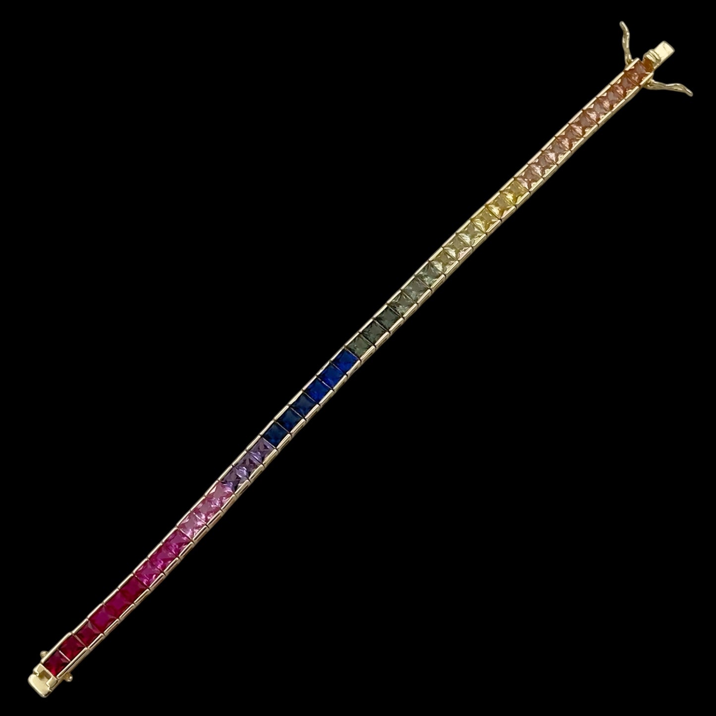 Brățară Tennis Deluxe Multicolor Placată cu Aur 18K